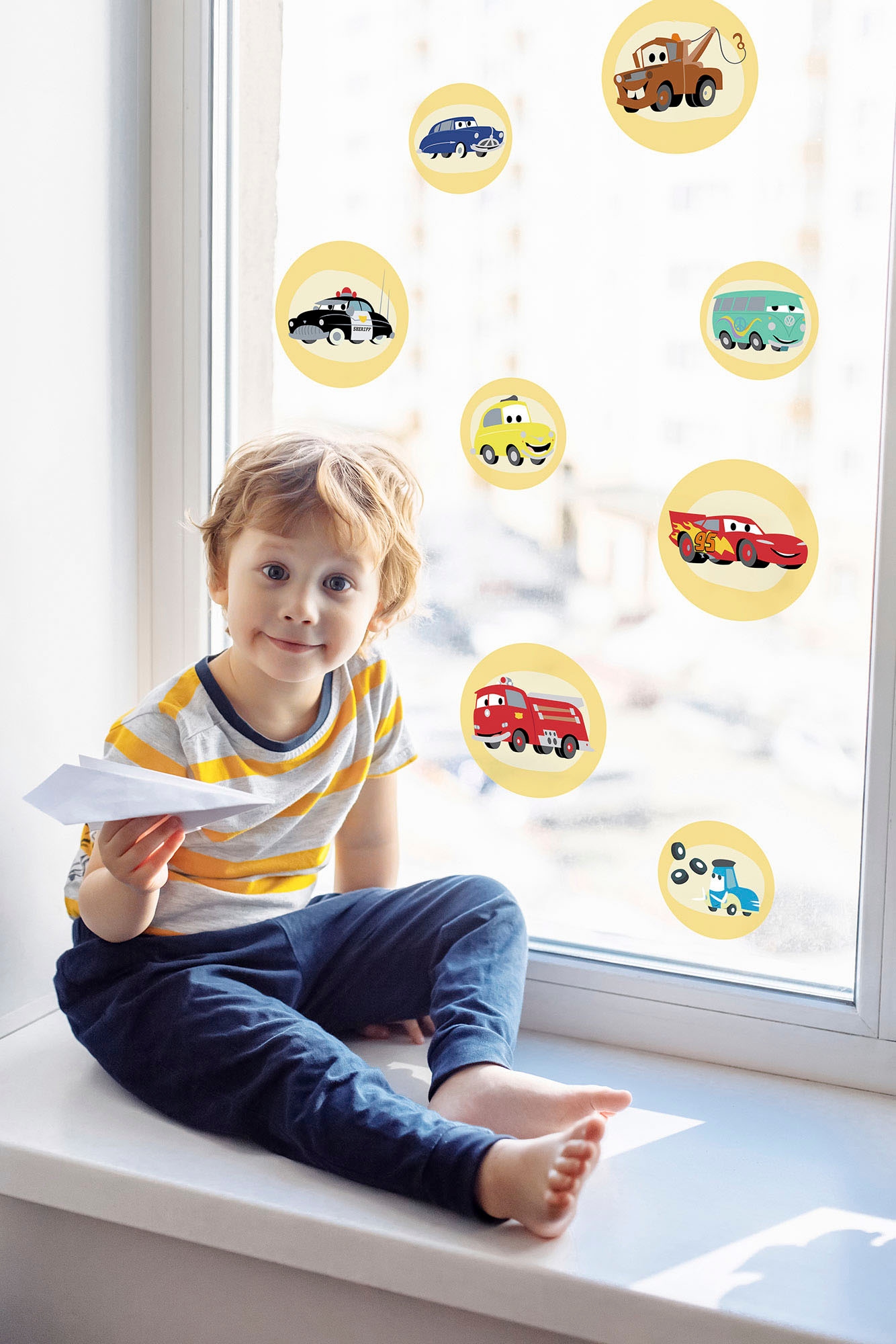 Komar Fensterbild »Cars Ka-Chow Bubbles - Größe 30 x 30 cm, 2 Bogen« günstig online kaufen