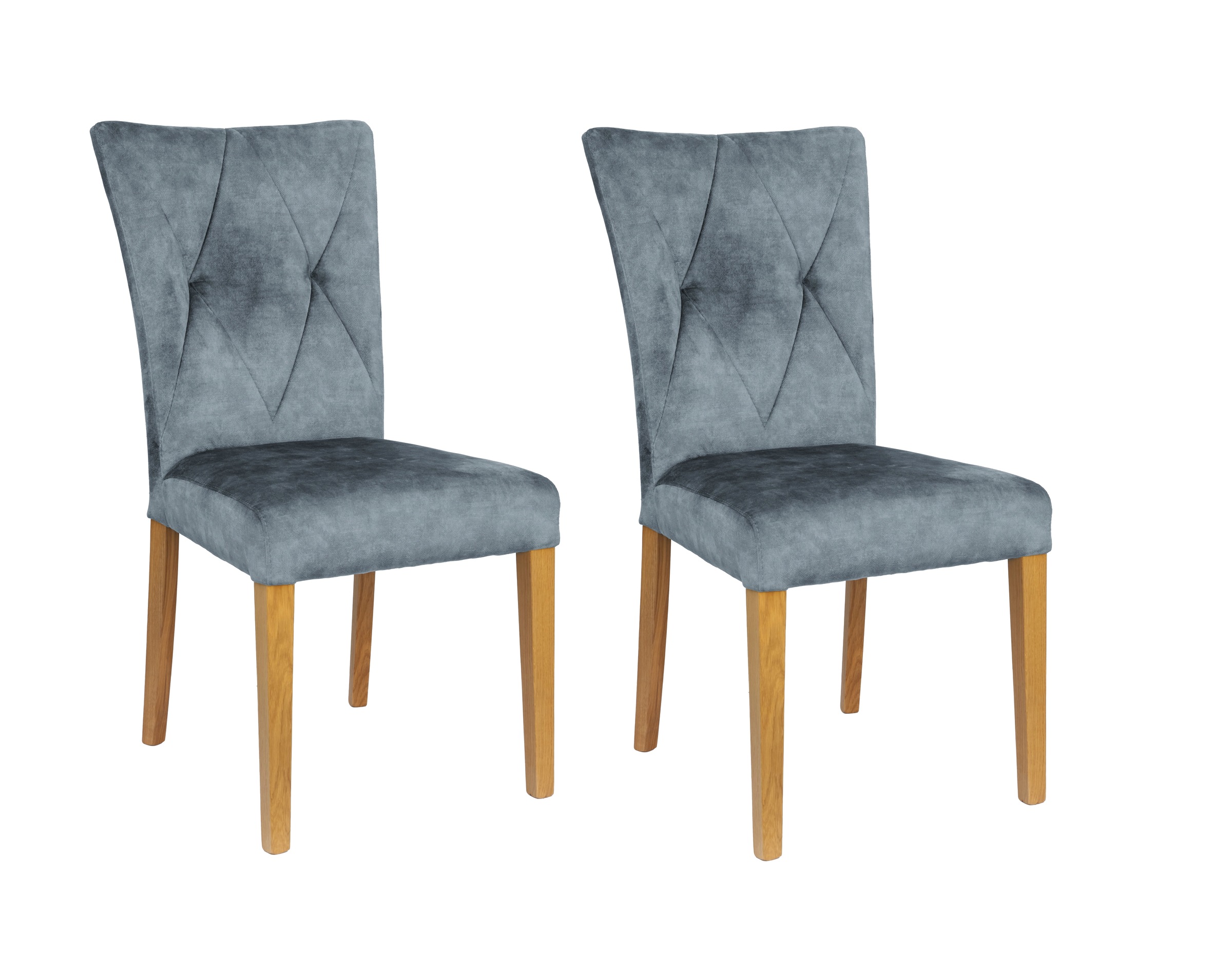 Home affaire 4-Fußstuhl »Diamond« (Set) 2 Stk. Samtvelours Sitz und Ruecken günstig online kaufen