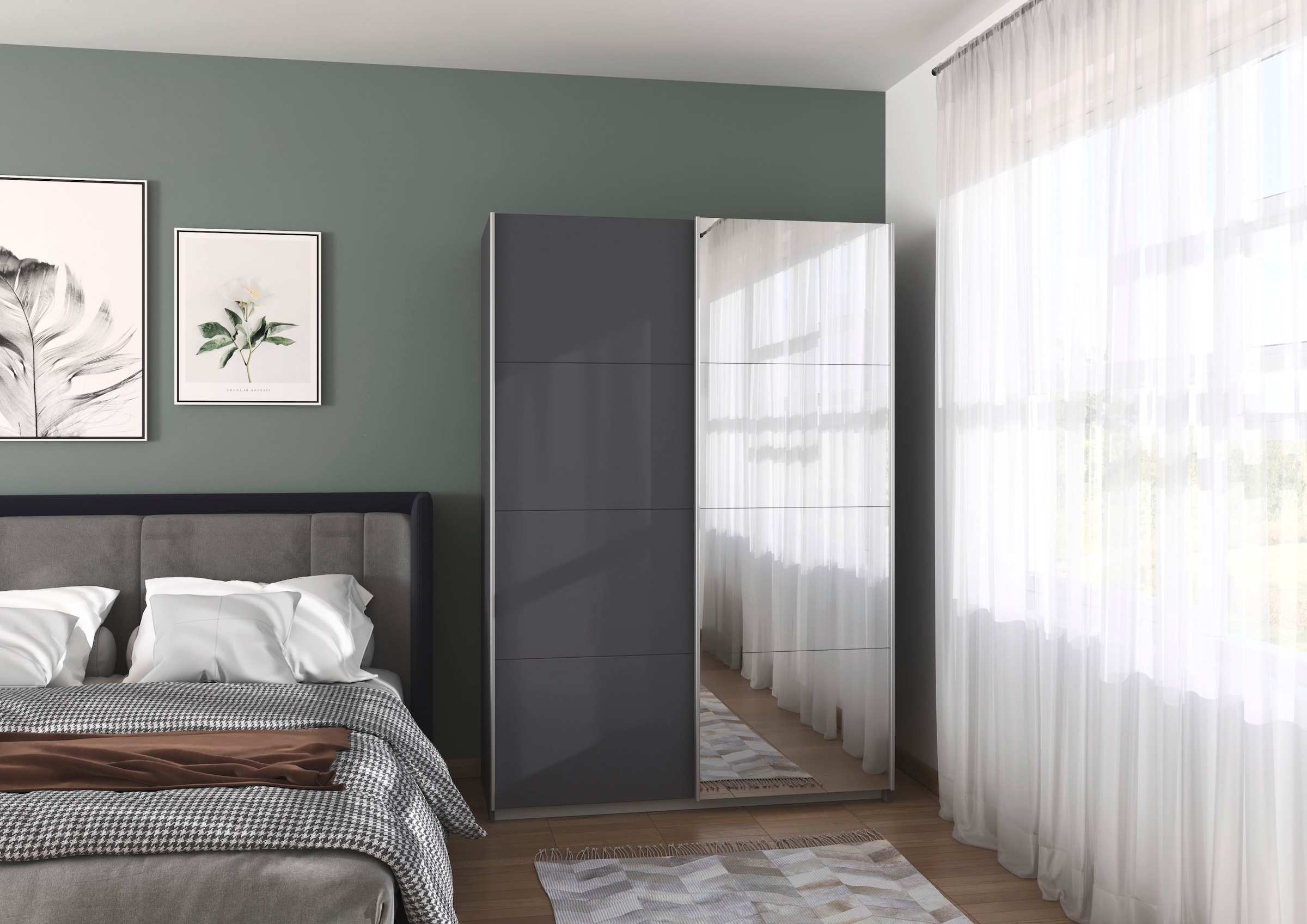 rauch Schwebetürenschrank »Kleiderschrank Schrank Kinderzimmer Topseller OTTOs CHOICE SUBITO« Dekor- & Spiegelelemente B 136 & 181 - Höhe 197 cm - MADE IN GERMANY