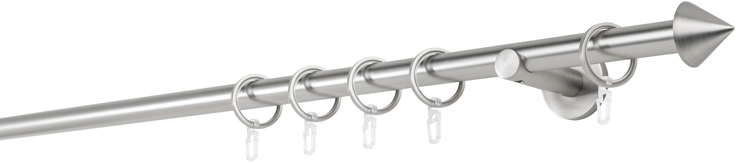 mydeco Gardinenstange »20mm Spitze Wandträger 6,5 cm« 1-läufig Fixmaß günstig online kaufen