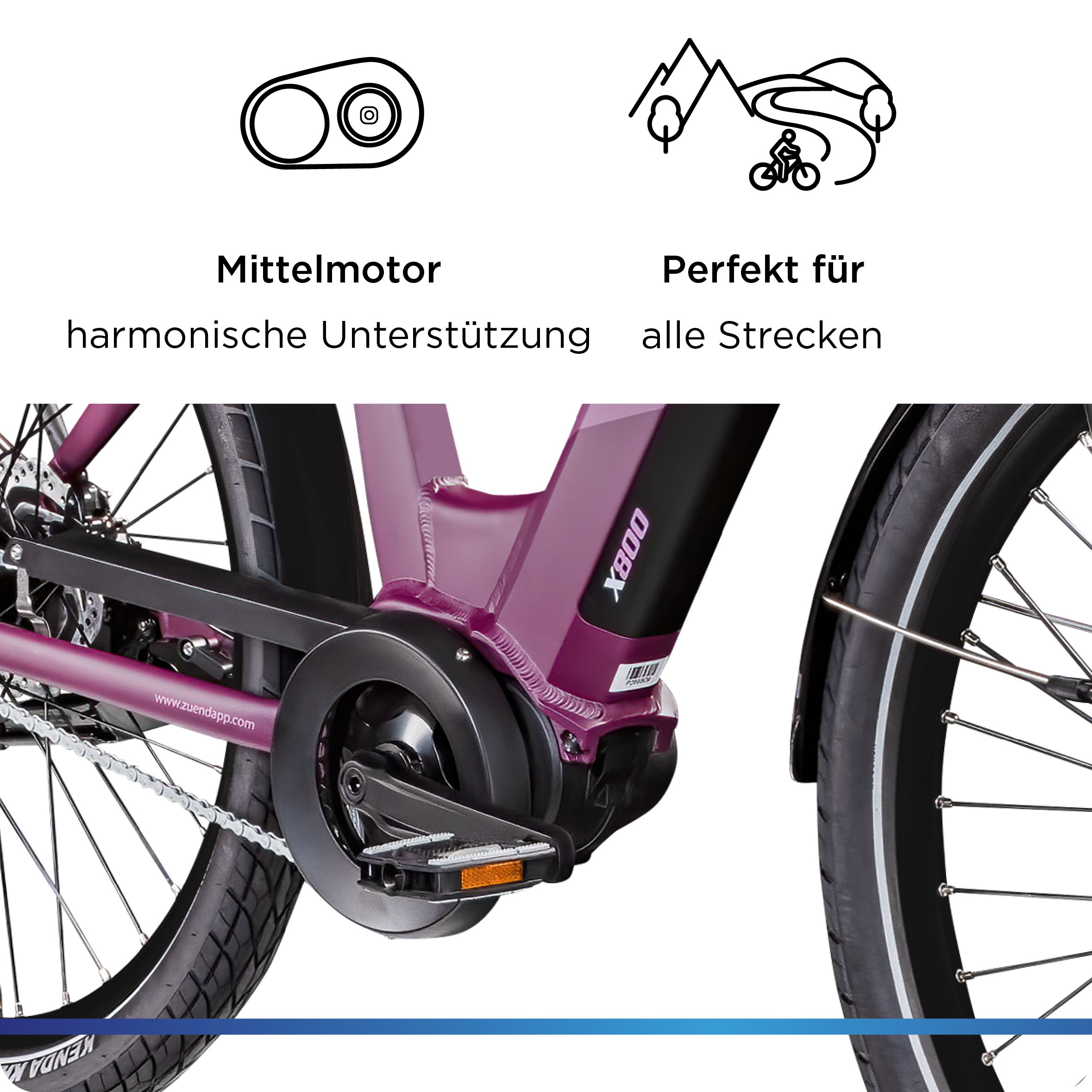 Zündapp »X800« 7 Gang Nabenschaltung Mittelmotor 250 W Pedelec, Elektrofahrrad für Damen und Herren
