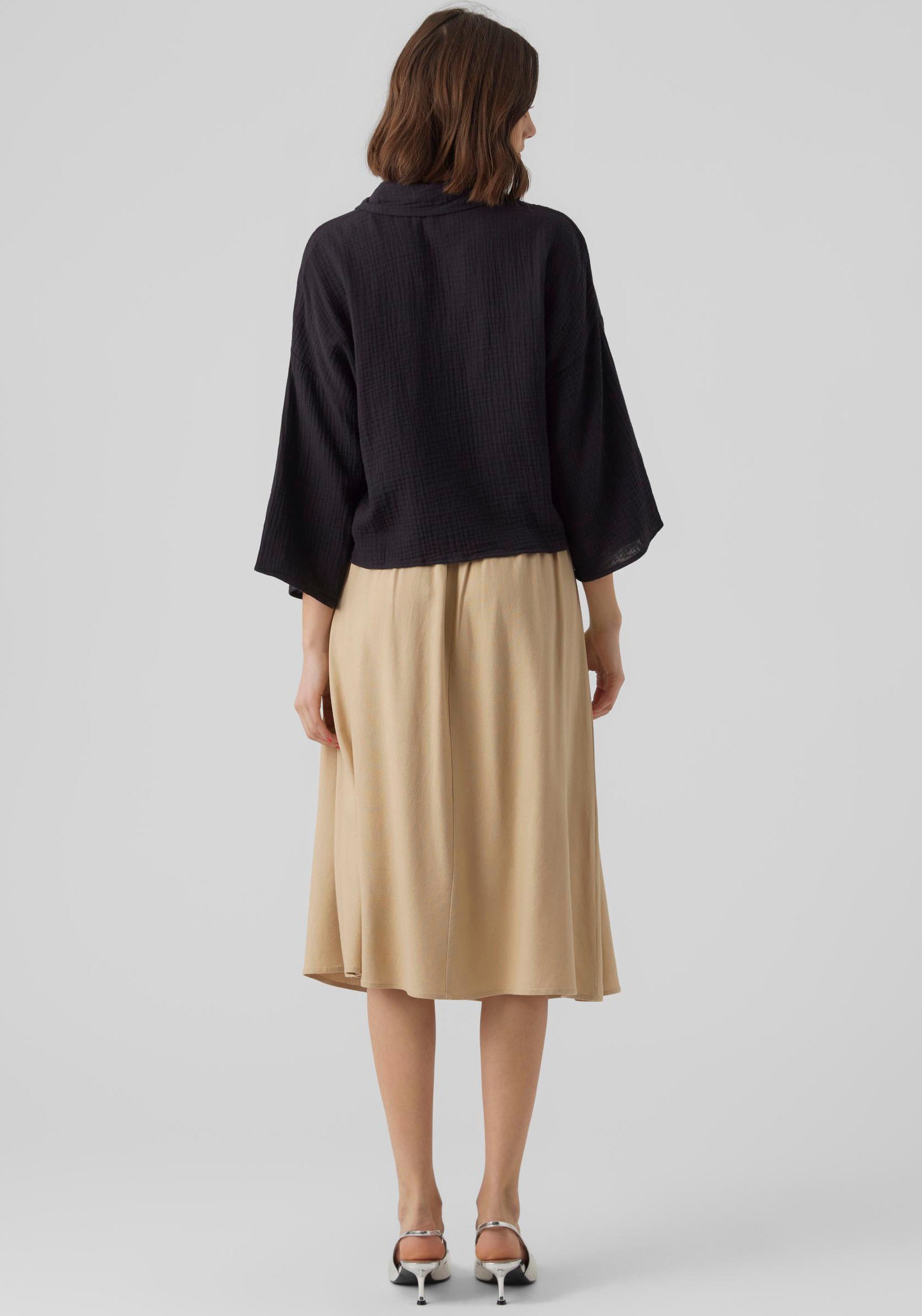 Vero Moda Hemdbluse »VMNATALI CROP SHIRT WVN NOOS« Baumwolle, loose fit