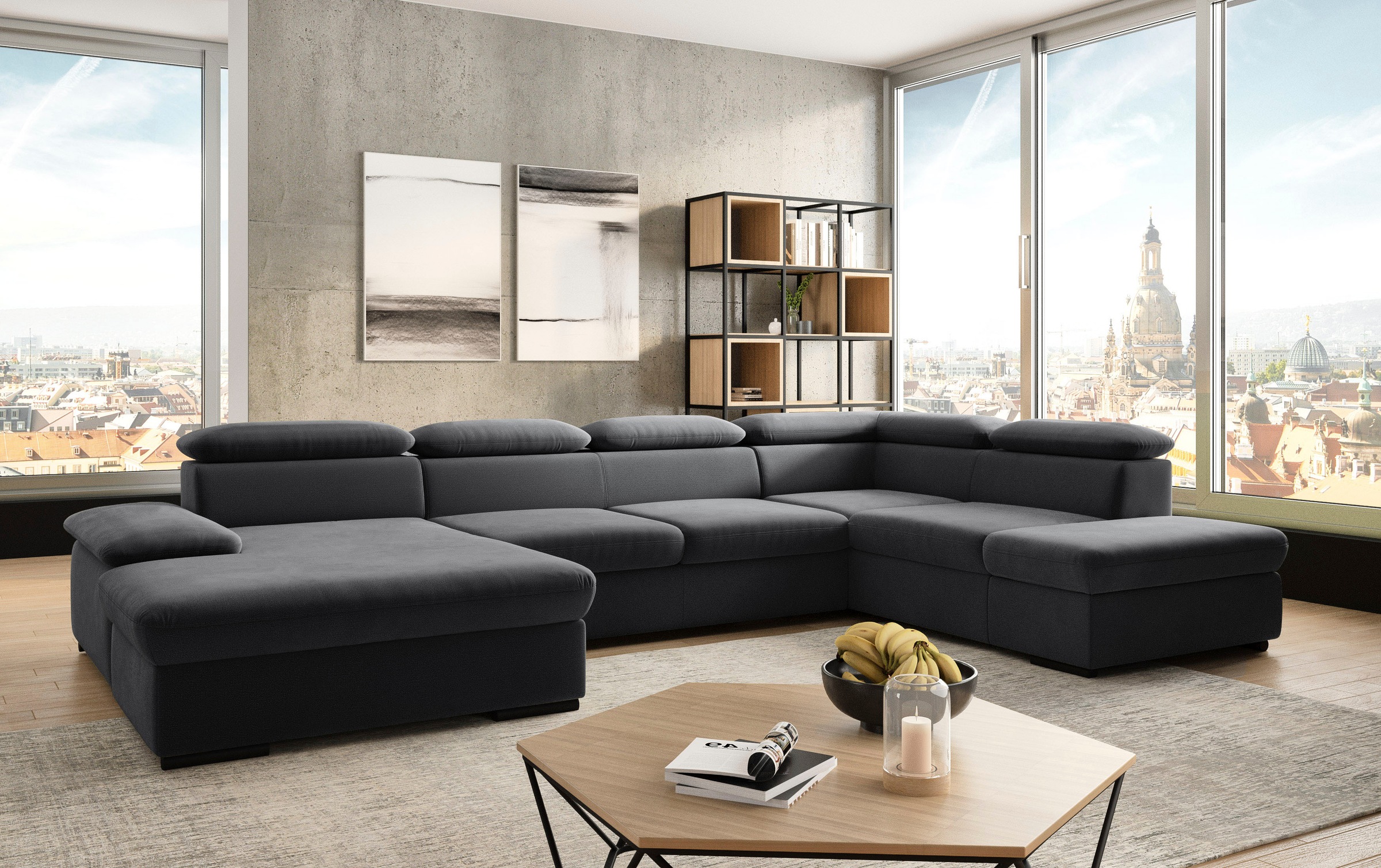 sit&more Wohnlandschaft »Alcudia U-Form«, wahlweise mit Bettfunktion