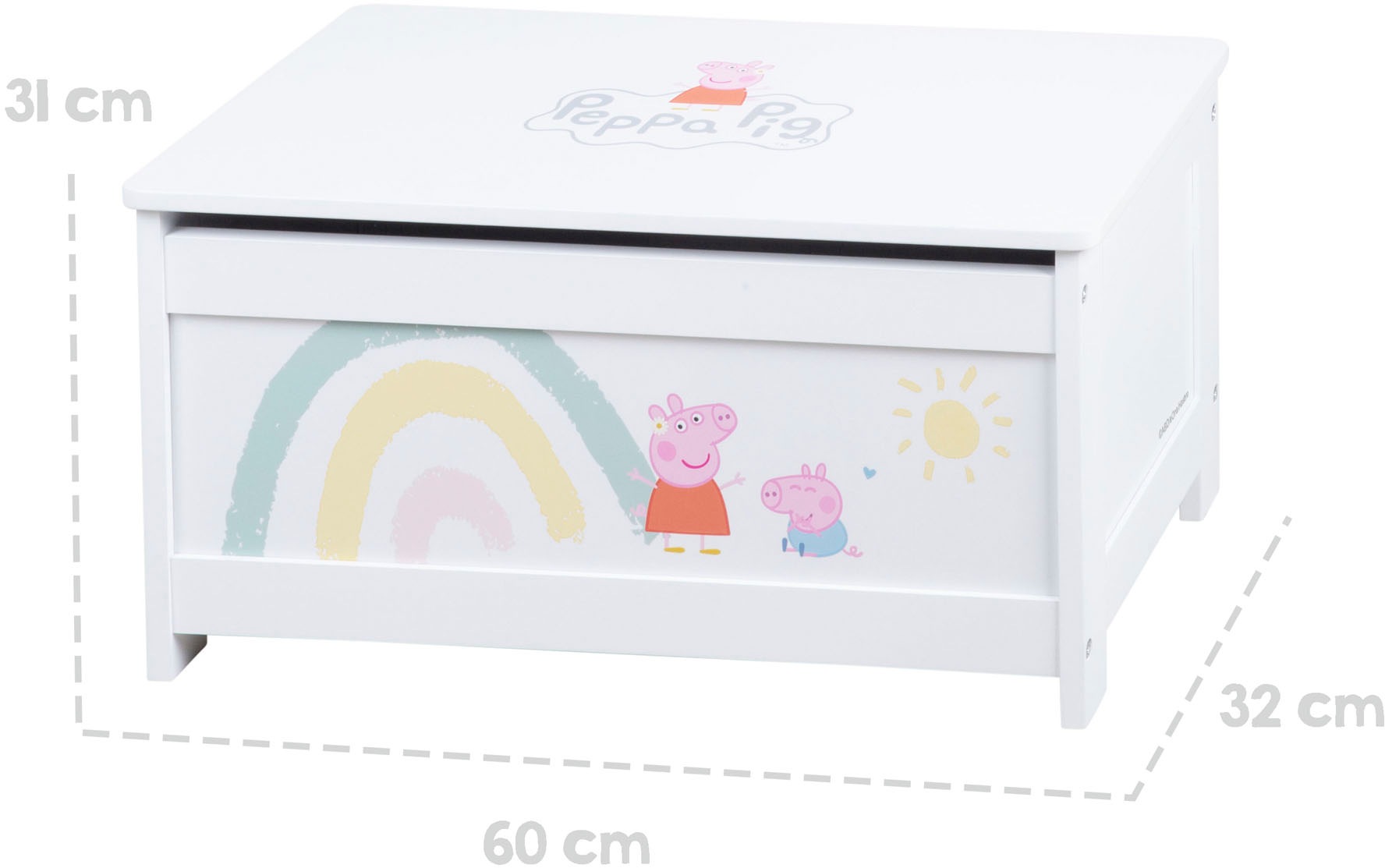 roba® Truhe »Peppa Pig«, mit Deckelbremse