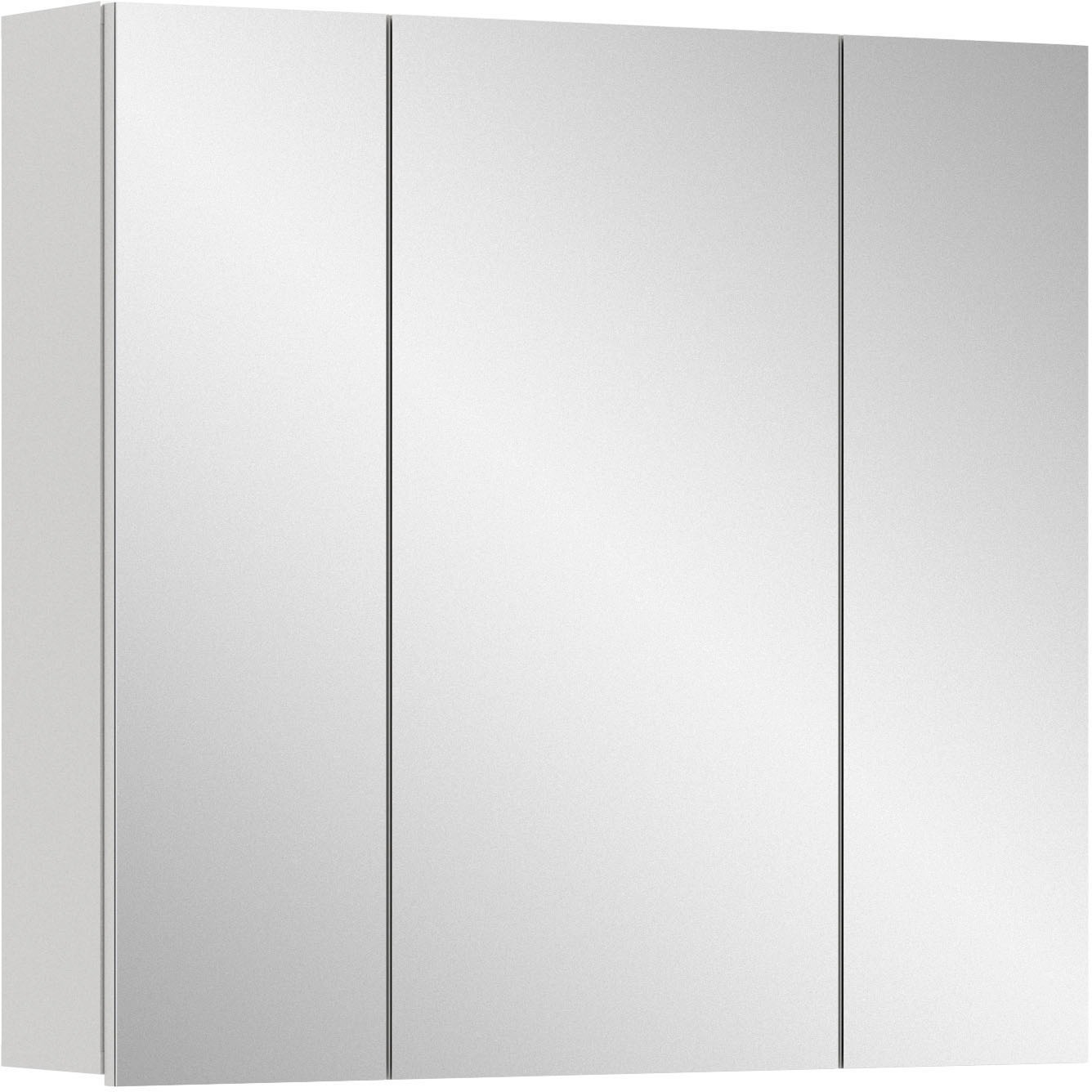 welltime Spiegelschrank »BIEL, TOPSELLER!, Breite 82 cm, 3 Türen, 6 Einlege günstig online kaufen