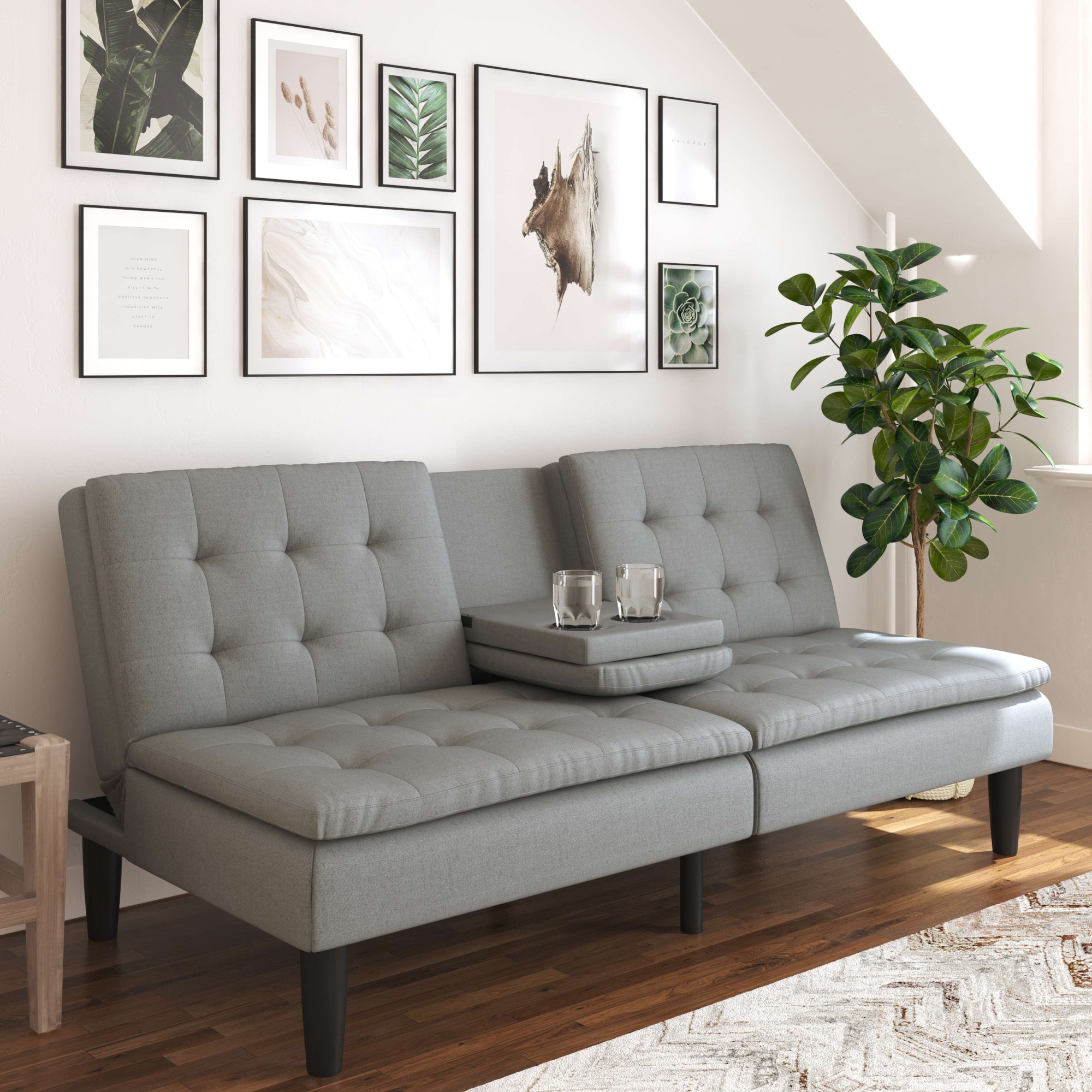 Dorel Home Schlafsofa »MAINE, Kinosofa mit Relax- und Bettfunktion,«, mit 2 Getränkehaltern, Liegefläche 190 x 110 cm