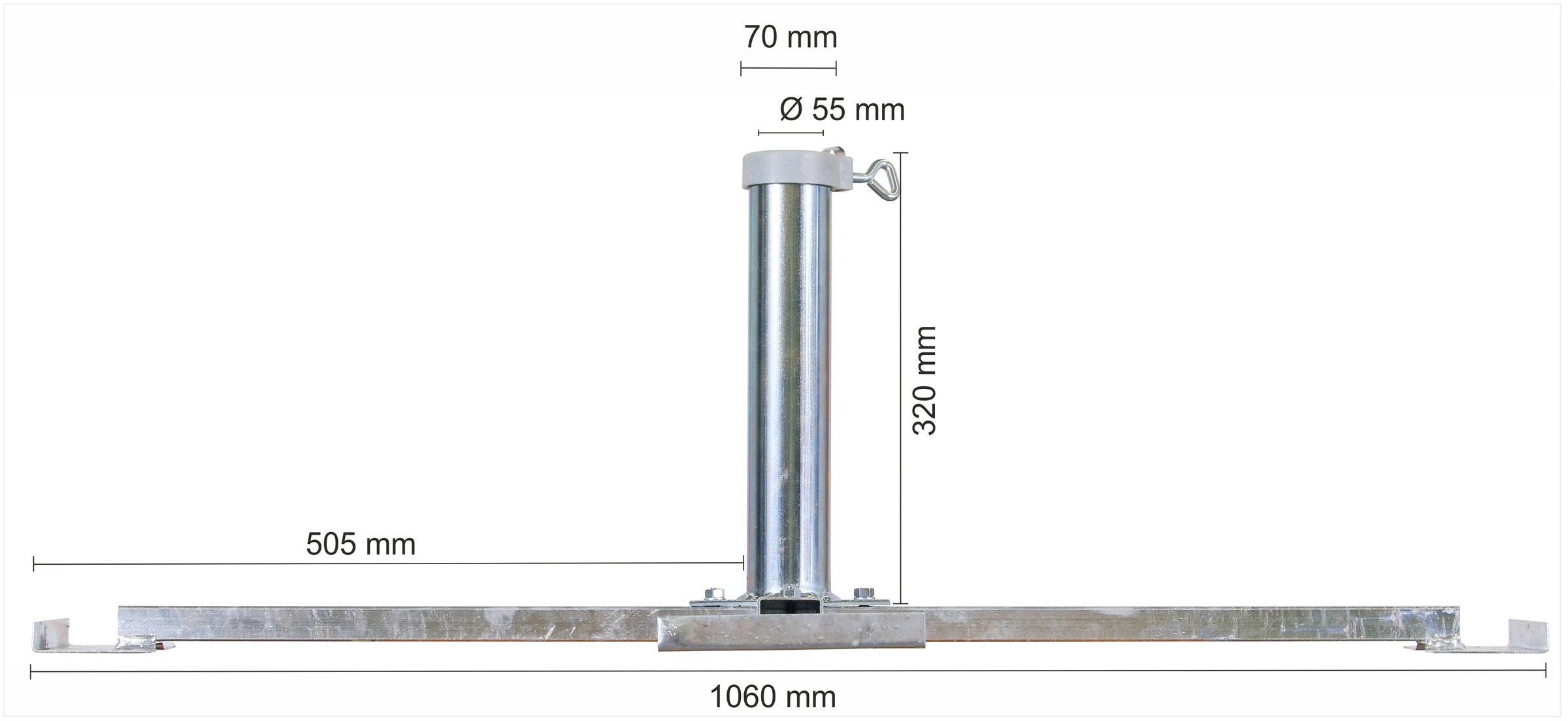 Schneider Schirme Plattenständer, für 55 mm Ø Rohr