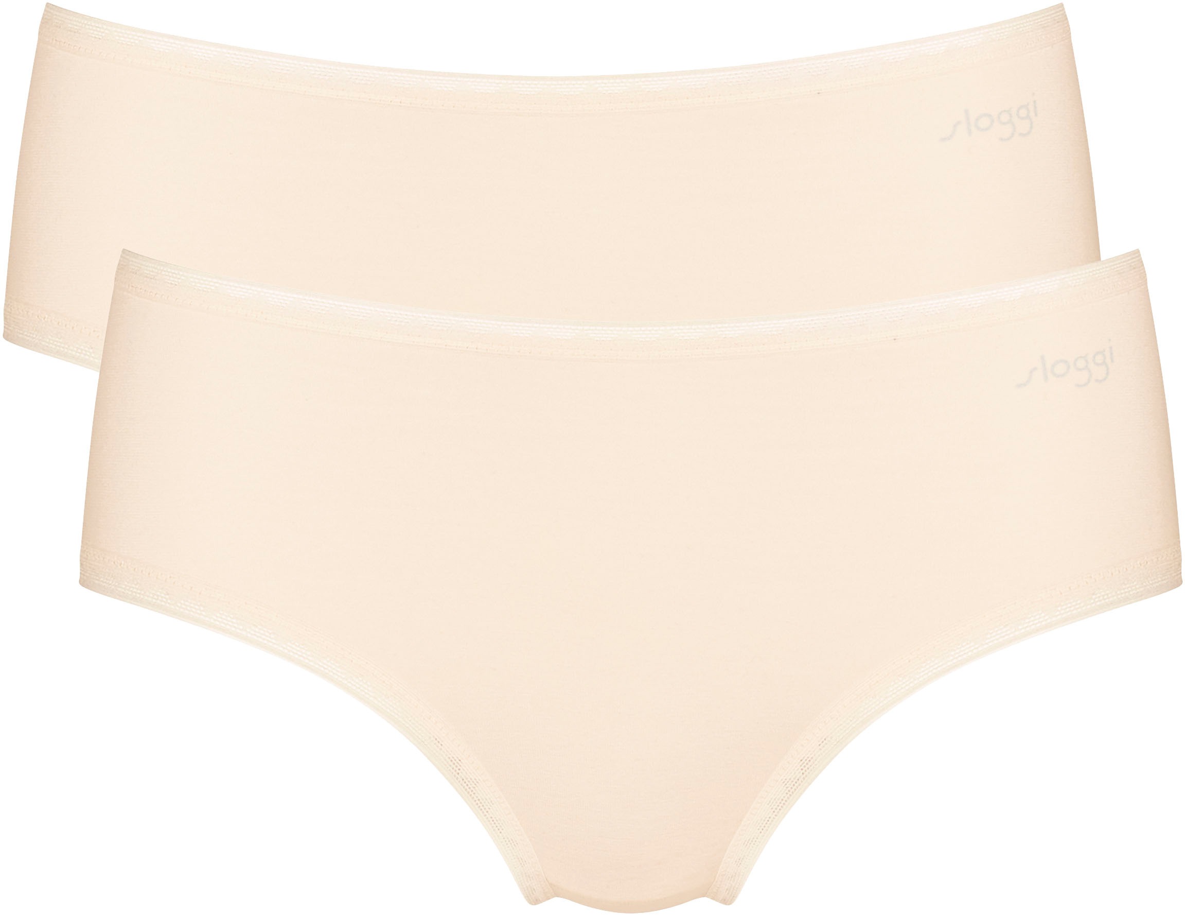 sloggi Slip »GO Midi C2P«, (2er Pack), zarte Spitzendetails