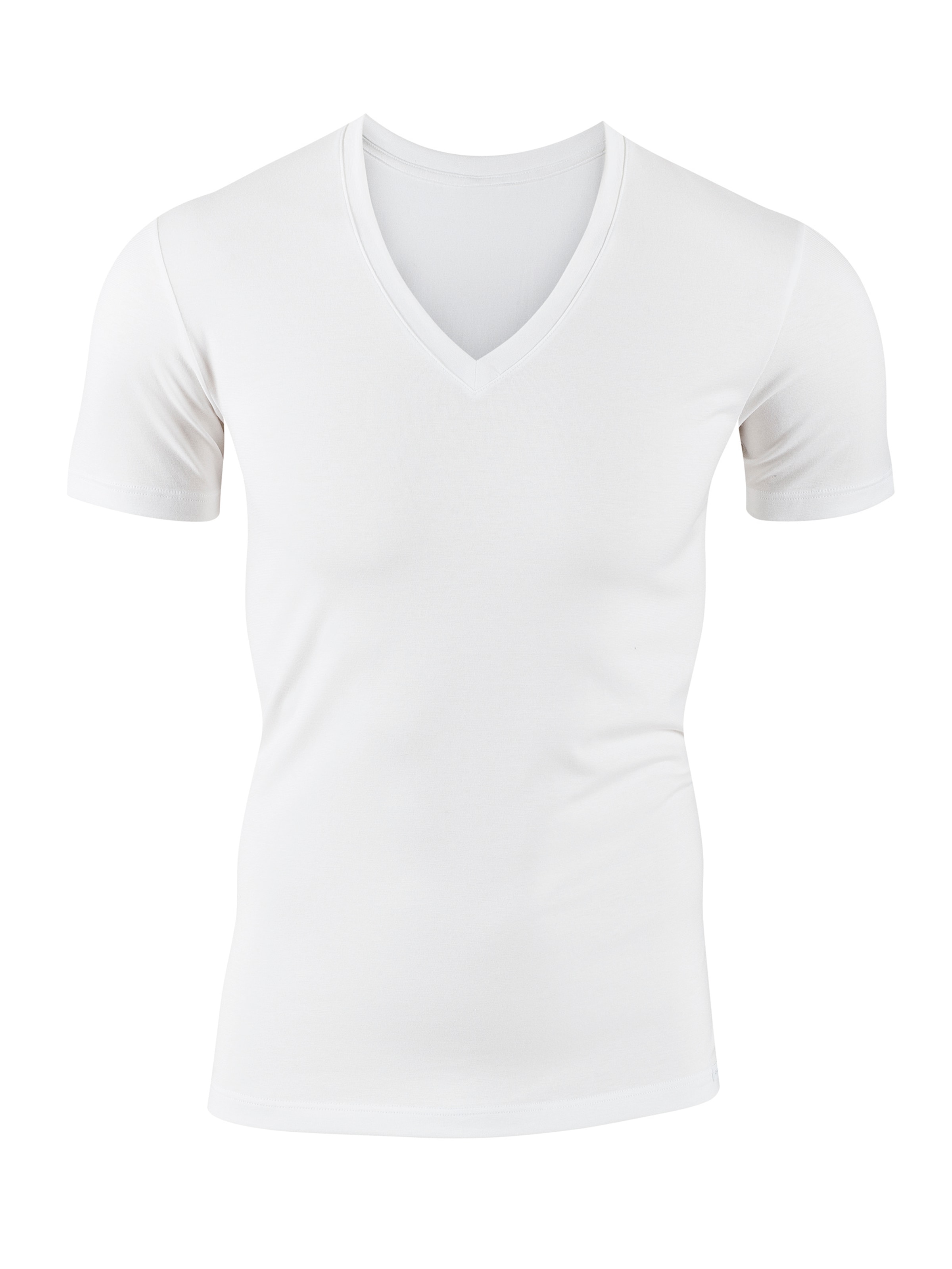 CALIDA V-Shirt »Evolution«, mit tiefem V-Ausschnitt, Interlock-Qualität, Kurzarm, elastisch