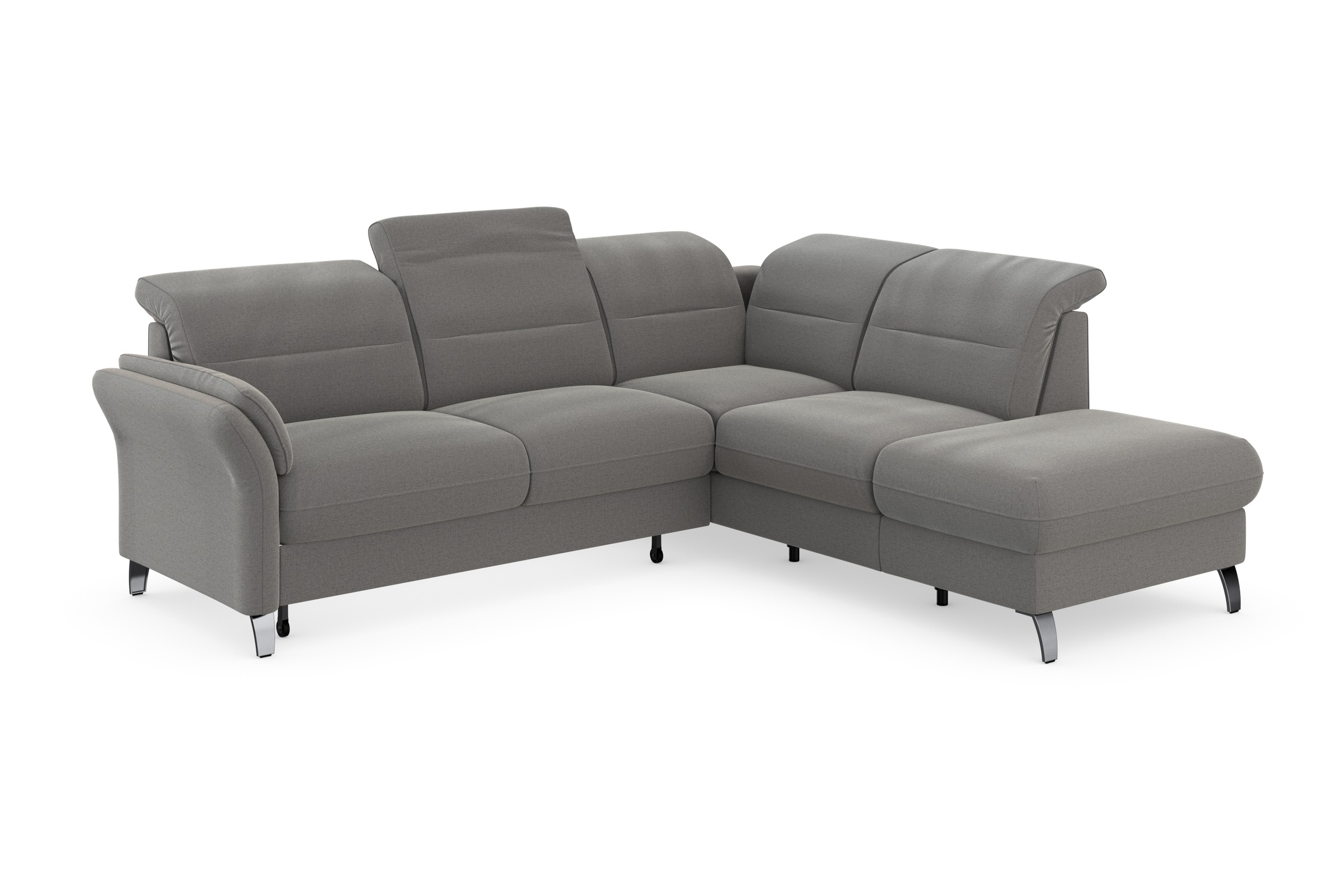 sit&more Ecksofa »Grenoble L-Form mit Federkern«, wahlweise mit Bettfunktion, Bettkasten, Arm- und Kopfteilverstellung