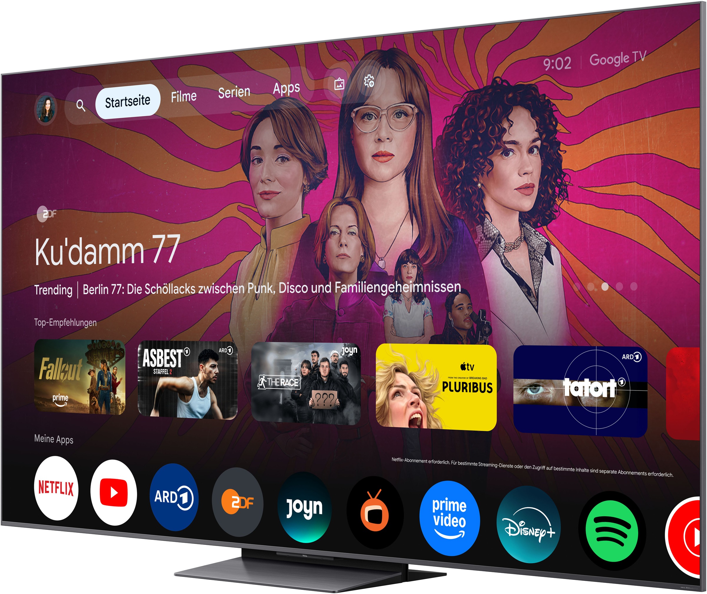 TCL Mini-LED-Fernseher »85C8LX1« 215 cm/85 ″ SQD-Mini LED, HDR 6000 Nits, 100%BT.2020, 144Hz, AiPQ Pro,Dolby Vision