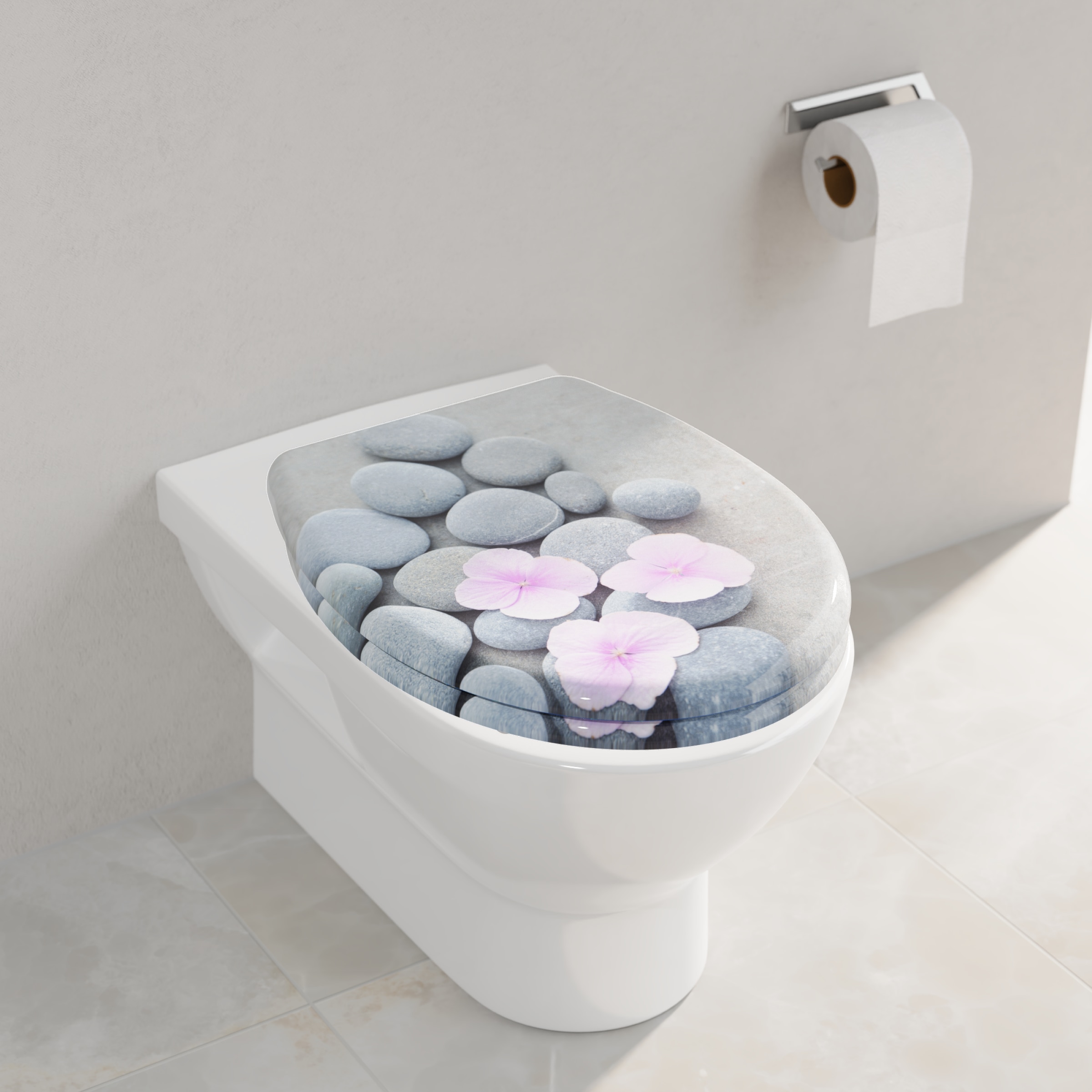 welltime WC-Sitz »PINK BLOSSOM«, Mit Absenkautomatik & Schnellverschluss