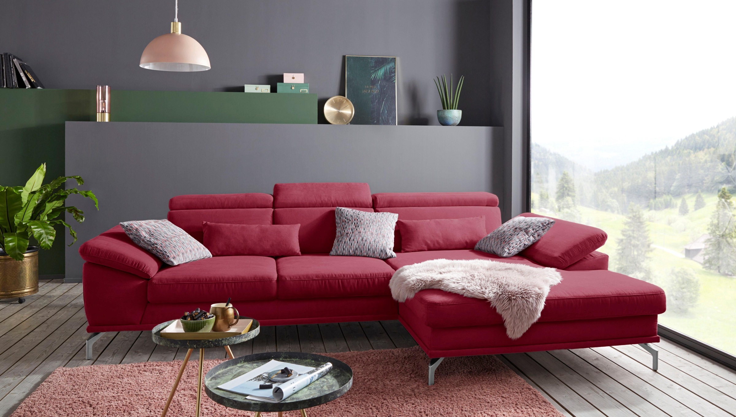 sit&more Ecksofa »Scorpio L-Form«, inklusive Sitztiefenverstellung, wahlweise mit Kopfverstellung