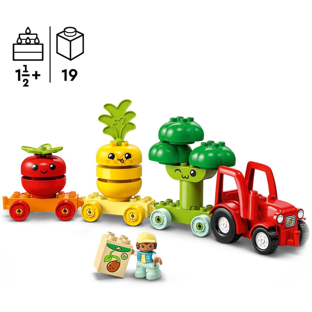 LEGO® Konstruktionsspielsteine »Obst- und Gemüse-Traktor (10982), LEGO® DUPLO My First«, (19 St.)