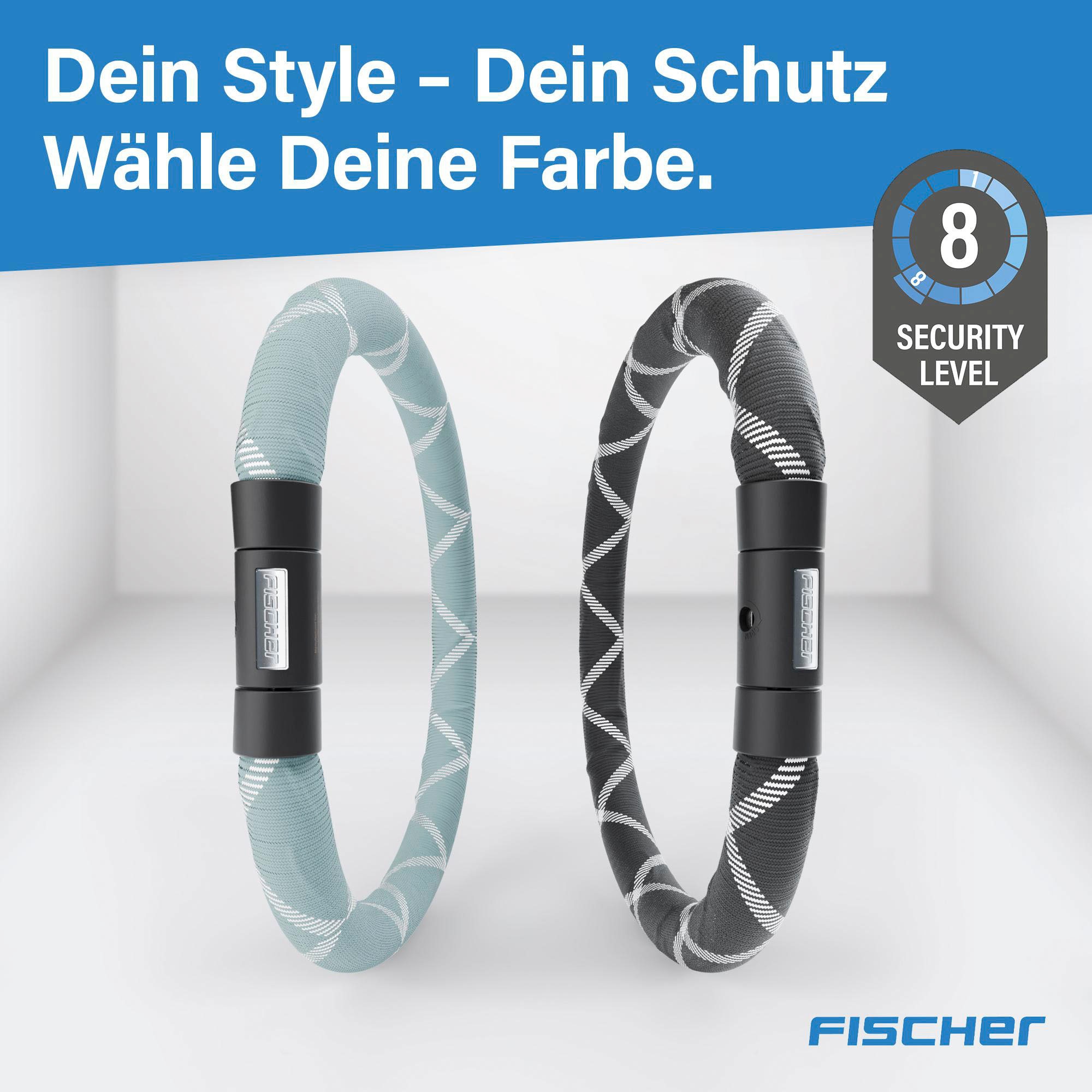 FISCHER Fahrrad Kettenschloss »Kettenschloss SILENCE CK100/32 mint«