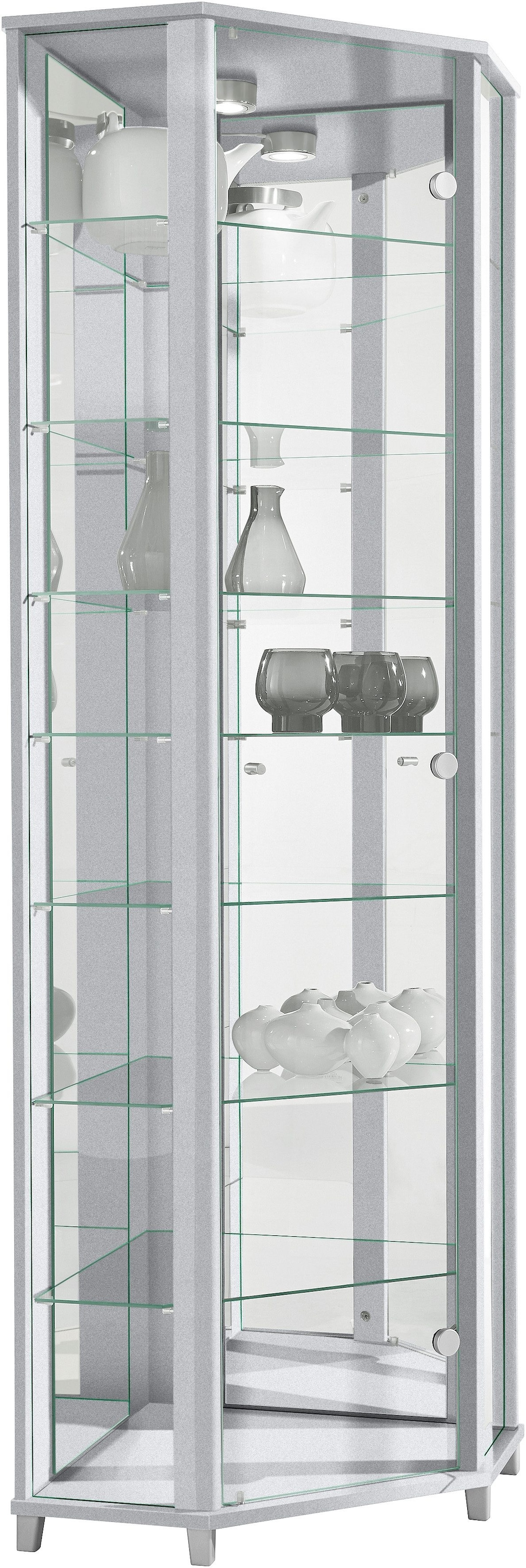 fif möbel Vitrine "TRIO", Eckvitrine/Glasvitrine 1x Glastür, perfekt für Sa günstig online kaufen