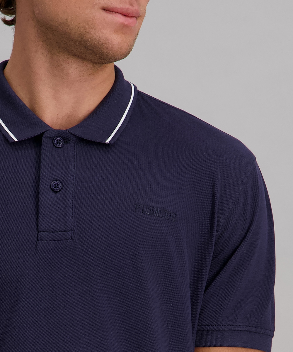 Pioneer Authentic Jeans Poloshirt mit Logo Schriftzug