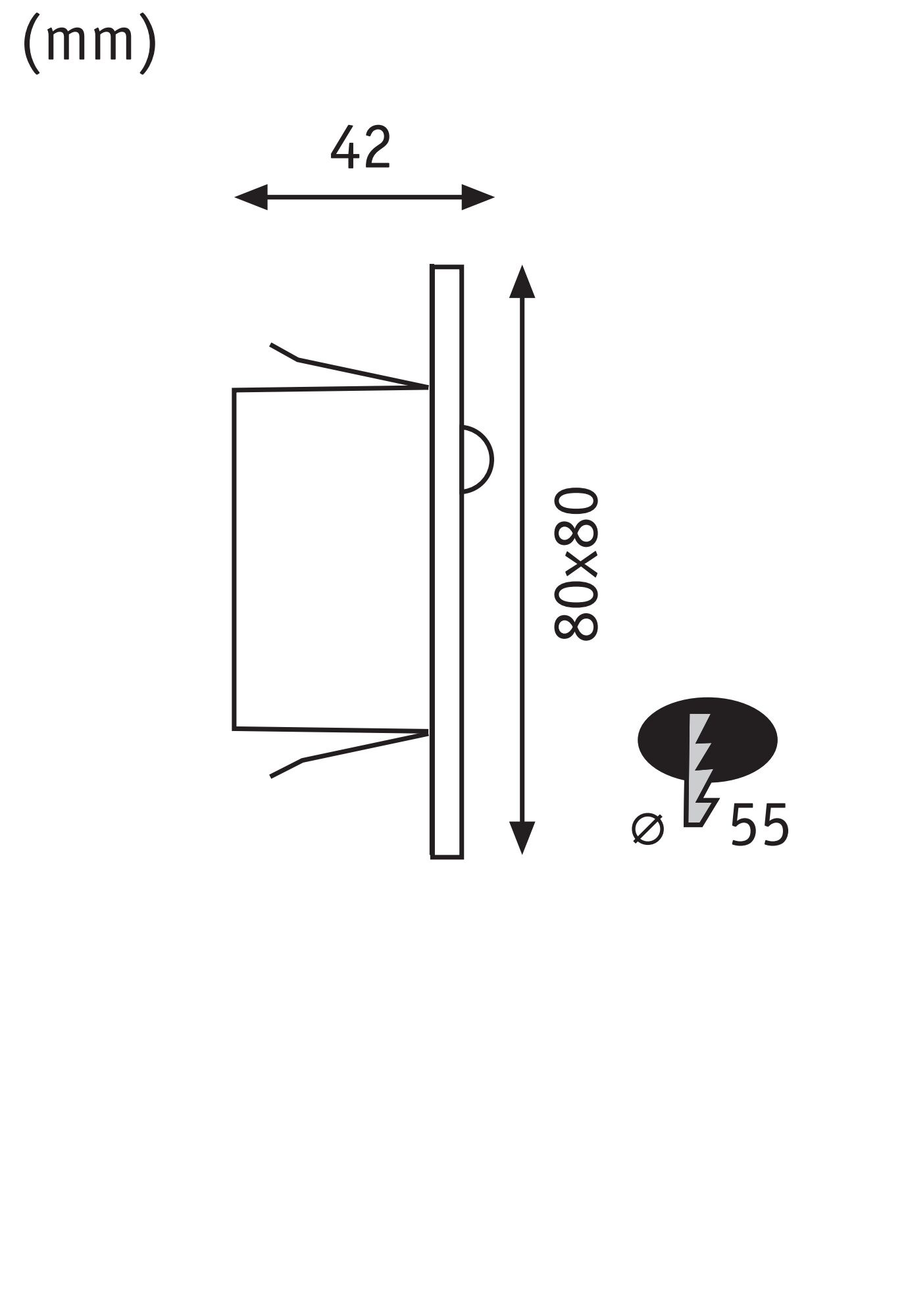 Paulmann LED Einbauleuchte »LED Wandeinbauleuchte Edge Quadro 1,2W 25lm 230V 2700K«, 1 flammig, Bewegungsmelder