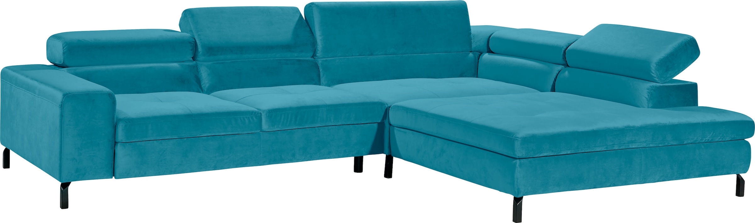 GALLERY M branded by Musterring Ecksofa »Felicia Due L-Form«, Wahlweise mit Sitzvorzug, inkl. Kopfteilverstellung, Sitzhöhe 43 cm