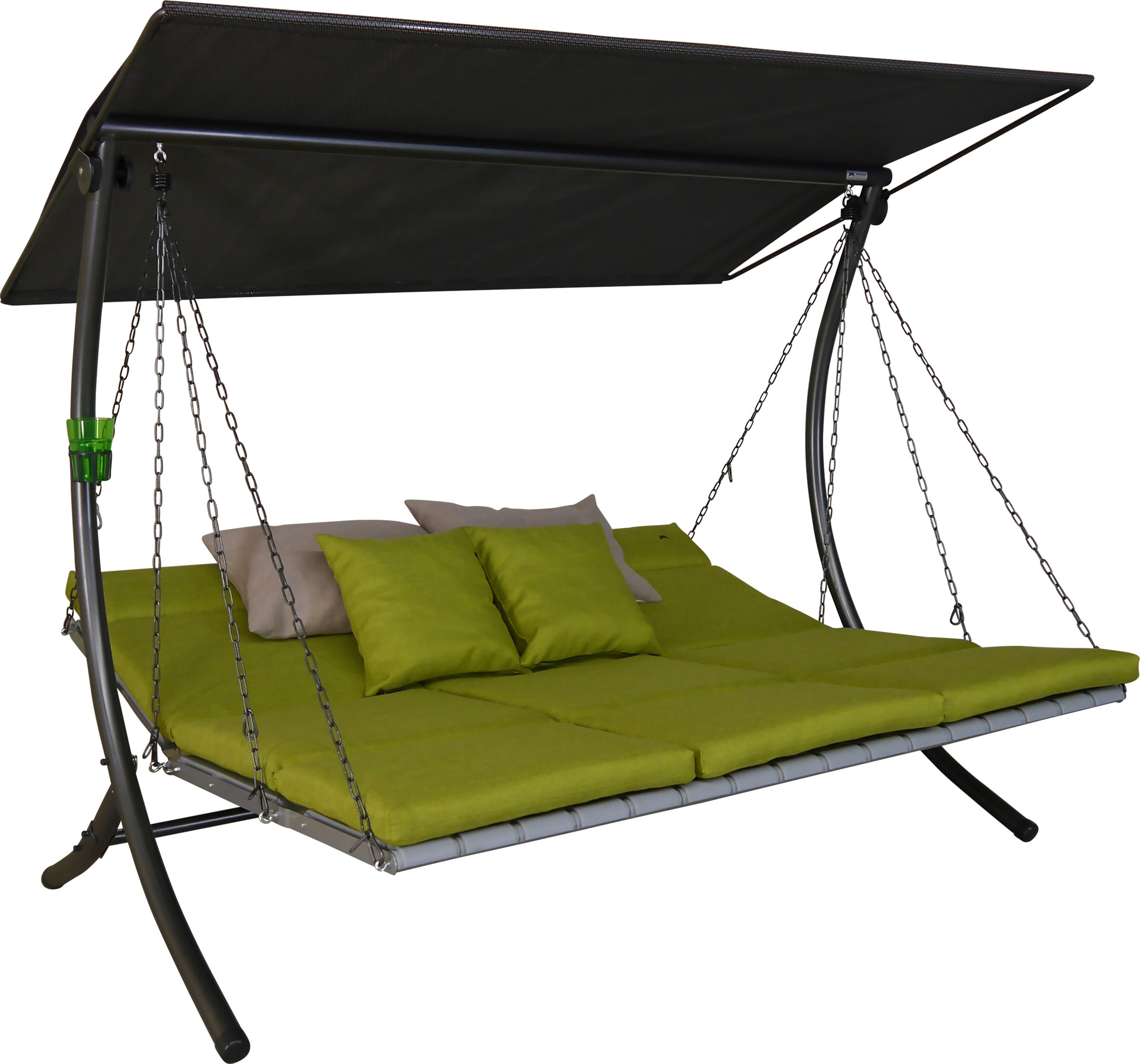 Angerer Freizeitmöbel Hollywoodschaukel »Luxus Smart lime«, BxTxH: 210x145x160 cm