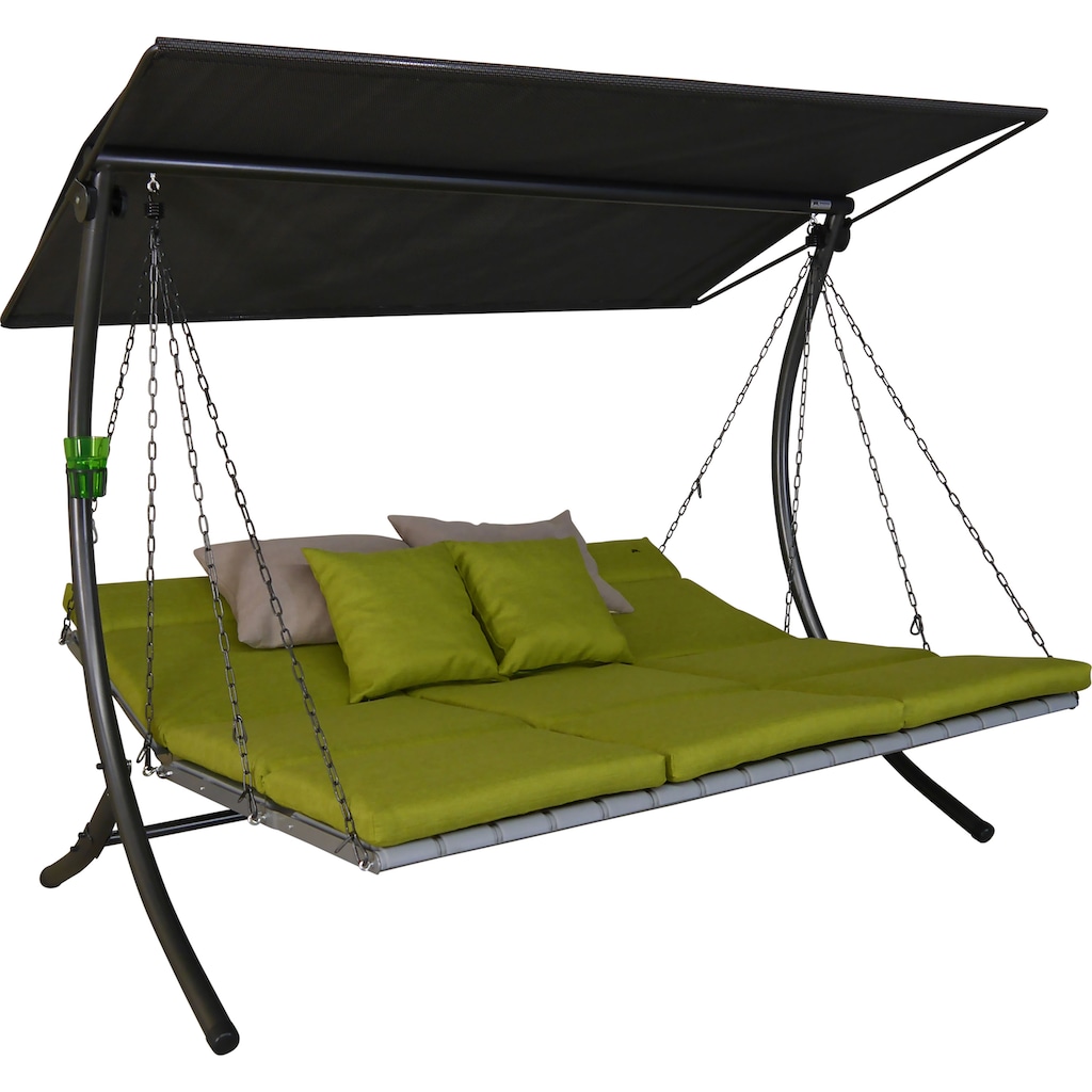 Angerer Freizeitmöbel Hollywoodschaukel »Luxus Smart lime«, BxTxH: 210x145x160 cm