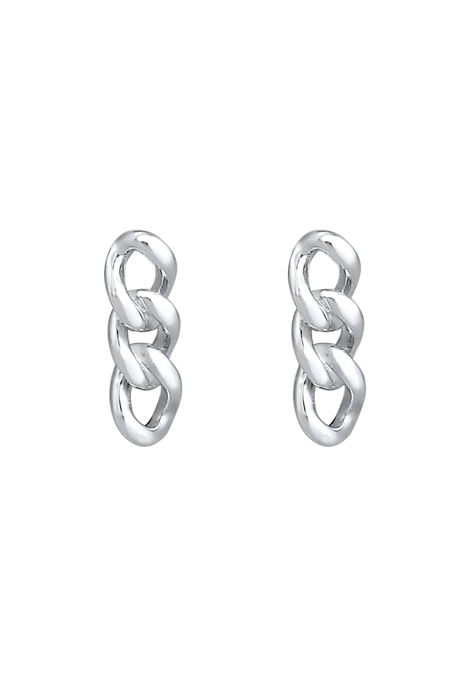 Elli Paar Ohrstecker »Hänger Panzerkette Trend Blogger Cool 925 Silber«