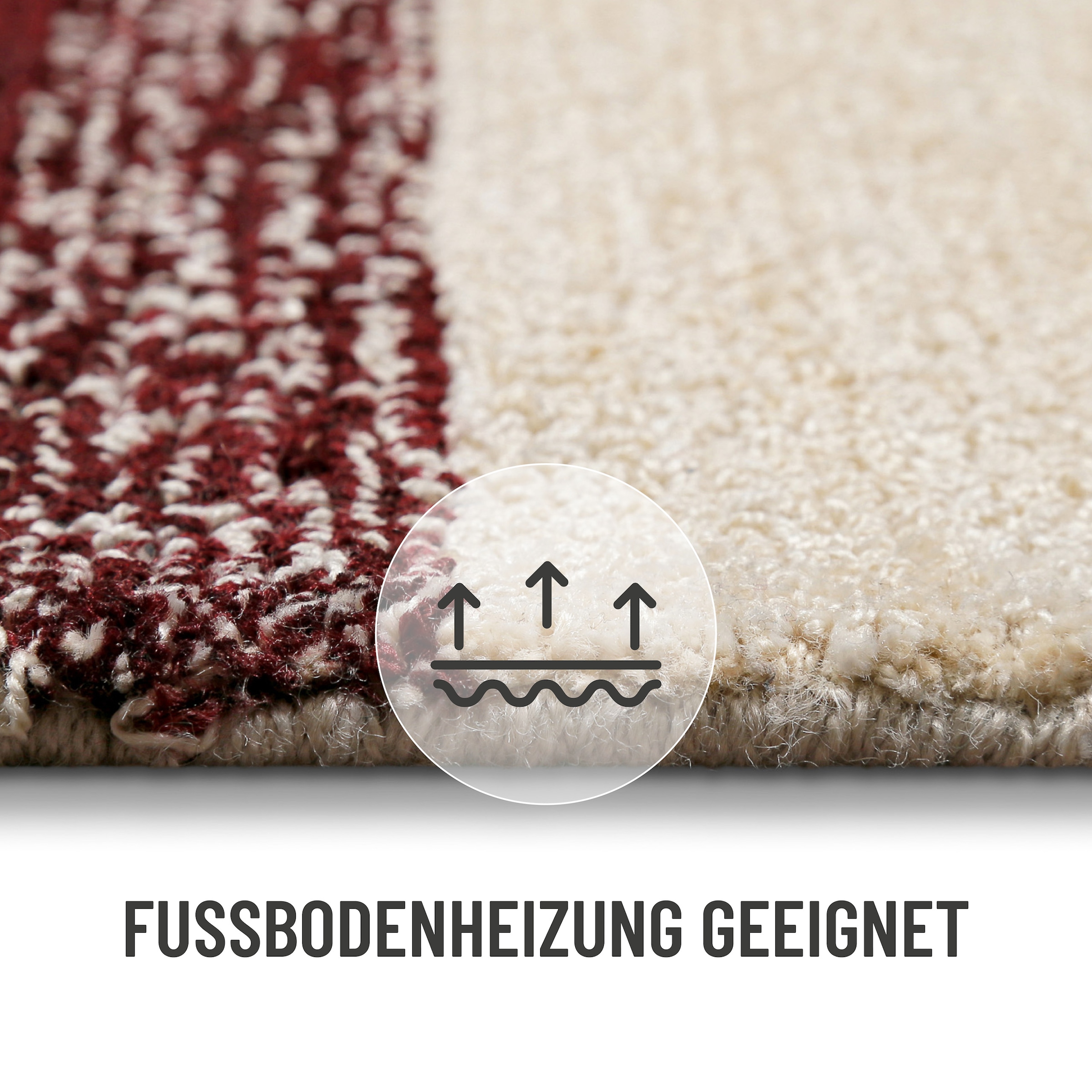 Wecon home Teppich »Petrol«, rechteckig, 7 mm Höhe, handgefertigt, pflegeleicht, gestreift, Wohnzimmer, Schlafzimmer
