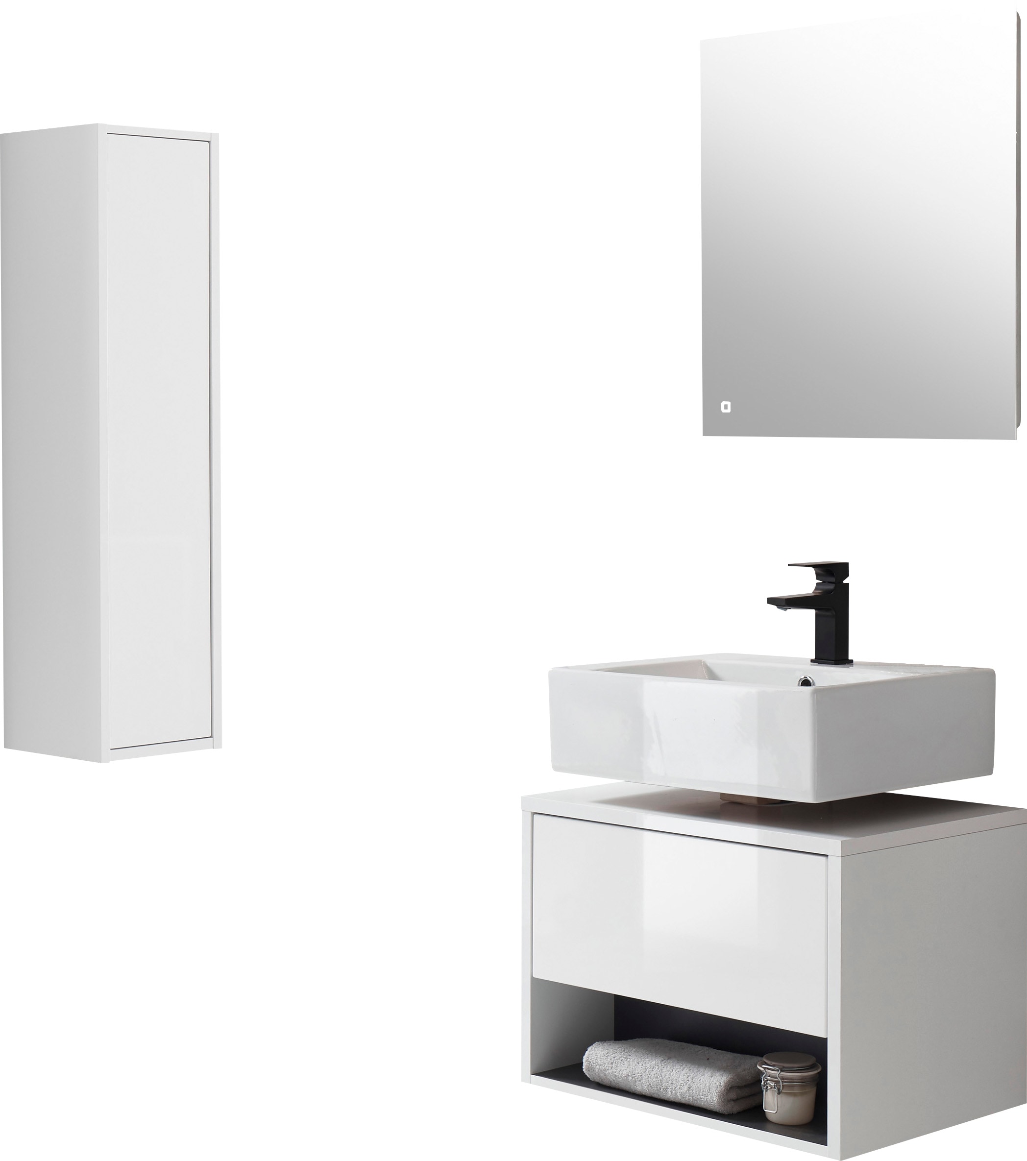 PLACES OF STYLE Badmöbel-Set »Studio Line, Bad im modernen Design, 3-teilig günstig online kaufen