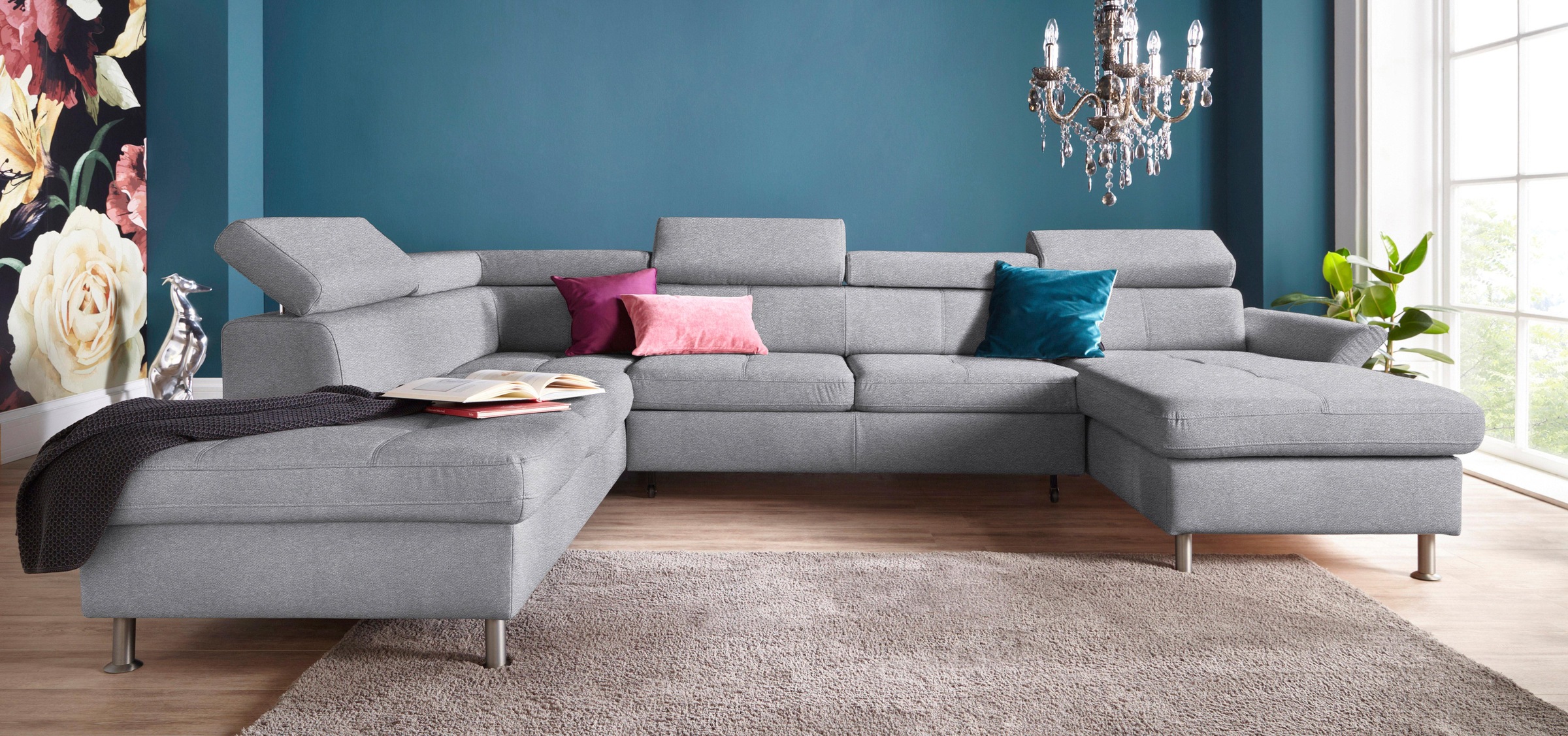 exxpo - sofa fashion Wohnlandschaft »Maretto, bequem und komfortabel, aufwe günstig online kaufen