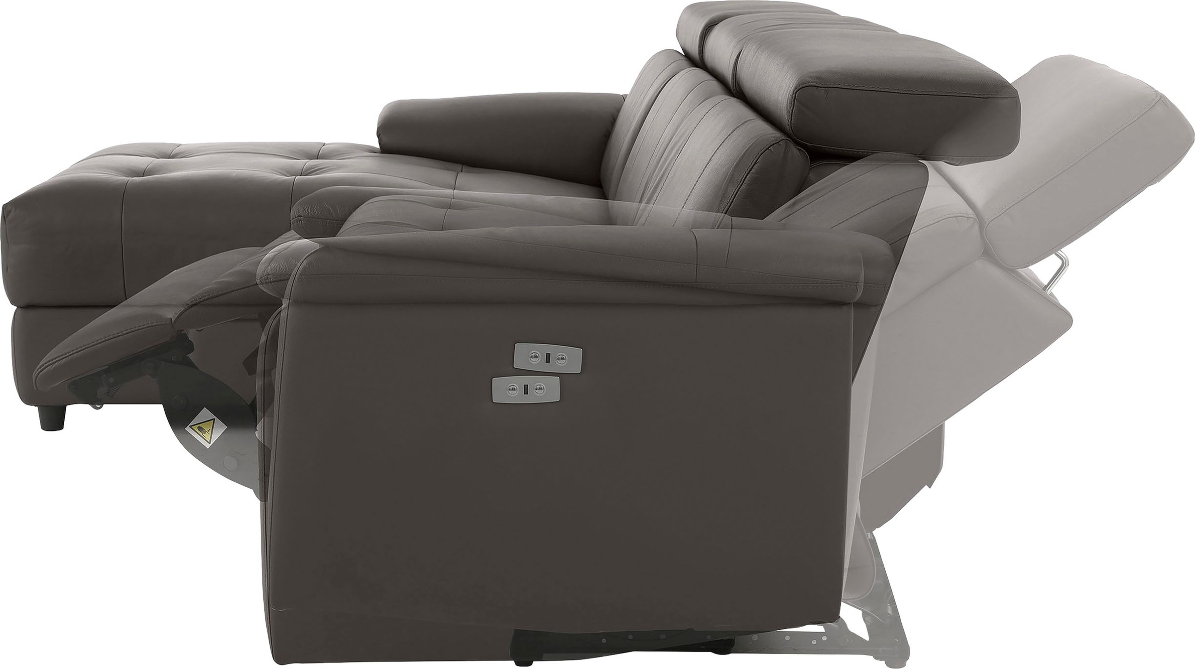 Home affaire Ecksofa »Binado, L-Form,«, mit manueller oder elektrischer Relaxfunktion mit USB-Anschluss