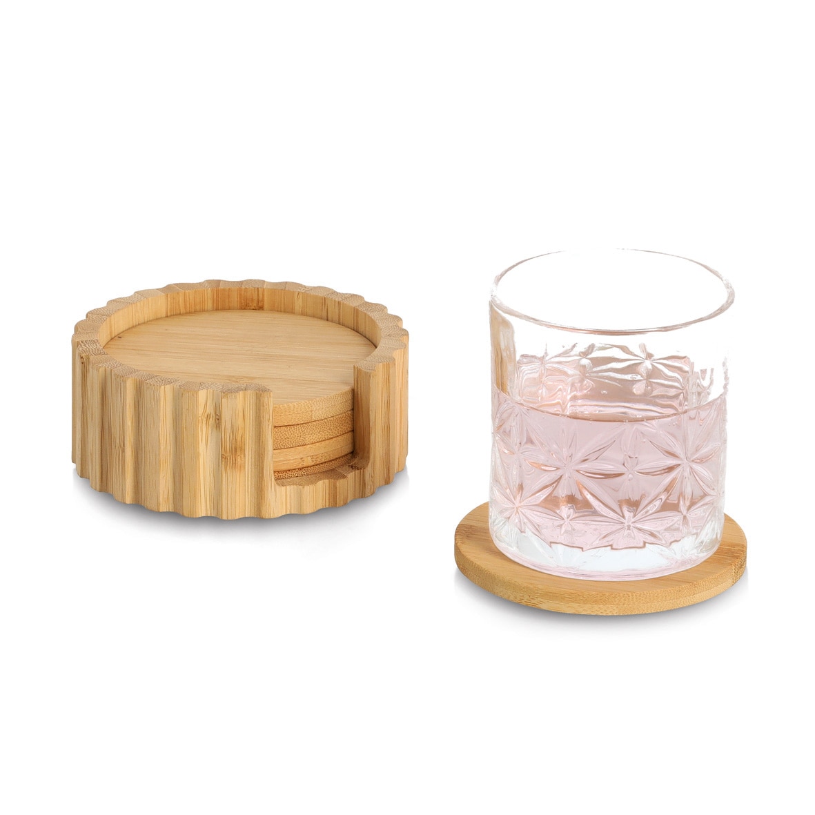Zeller Present Glasuntersetzer »Glasuntersetzer-Set, 6-tlg., Bambus« Zubehör für Tisch & Gläser, Tassen, Bar