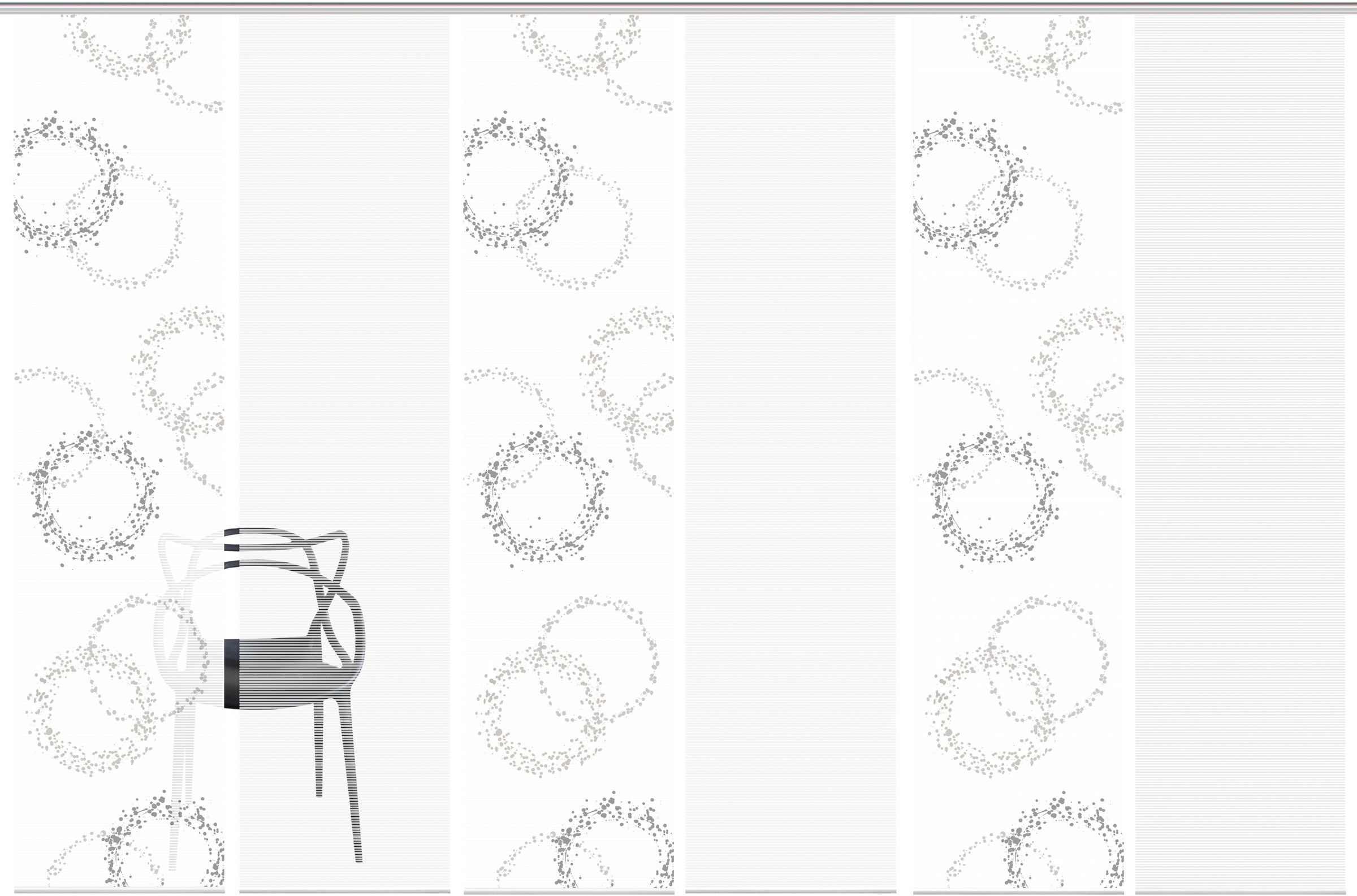 Vision S Schiebegardine »AINUR 6er SET« Paneelwagen 6 Stk. tlg. Schiebevorhang Digidruck 6er Set AINUR