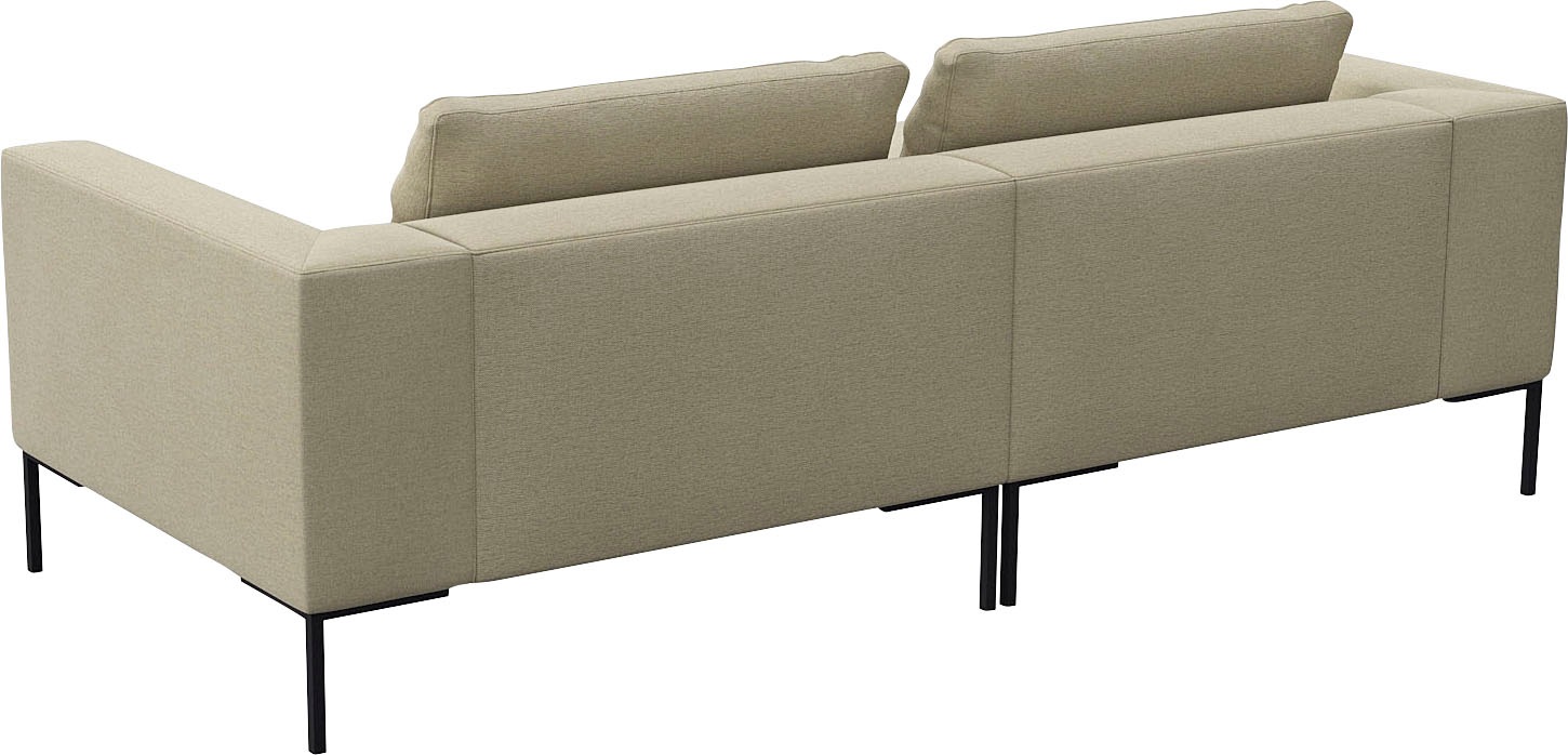 FLEXLUX Ecksofa »Loano, superbequemer Sitzkomfort durch Kaltschaum im Sitz, L-Form«, modernes Sofa, frei im Raum stellbar, lose Kissen, hoher Fuß