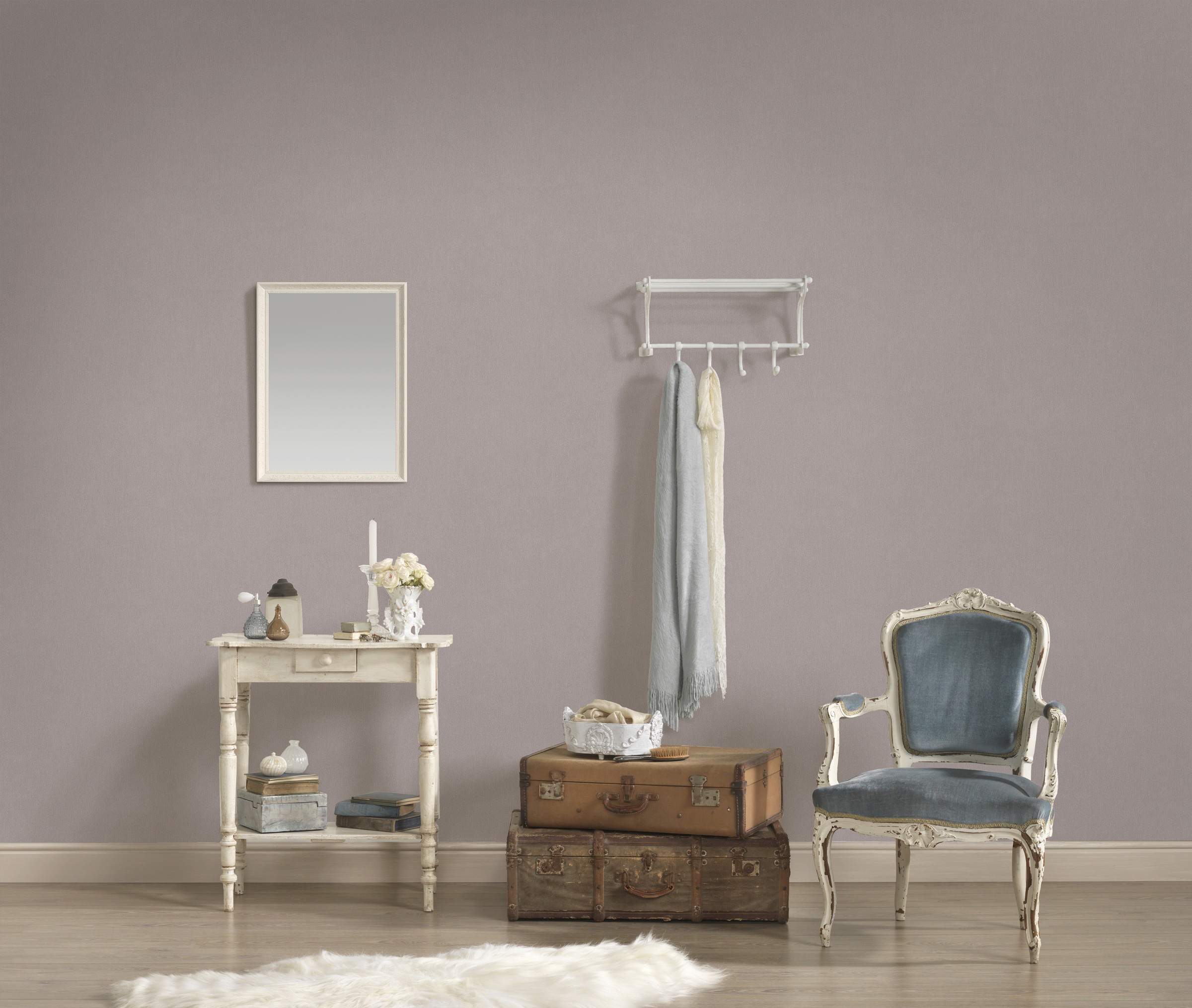 A.S. Création Vliestapete »Dream Flowery«, einfarbig-unifarben-uni, einfarbige Tapete Uni Tapeten Wohnzimmer Schlafzimmer Küche Flur Optik