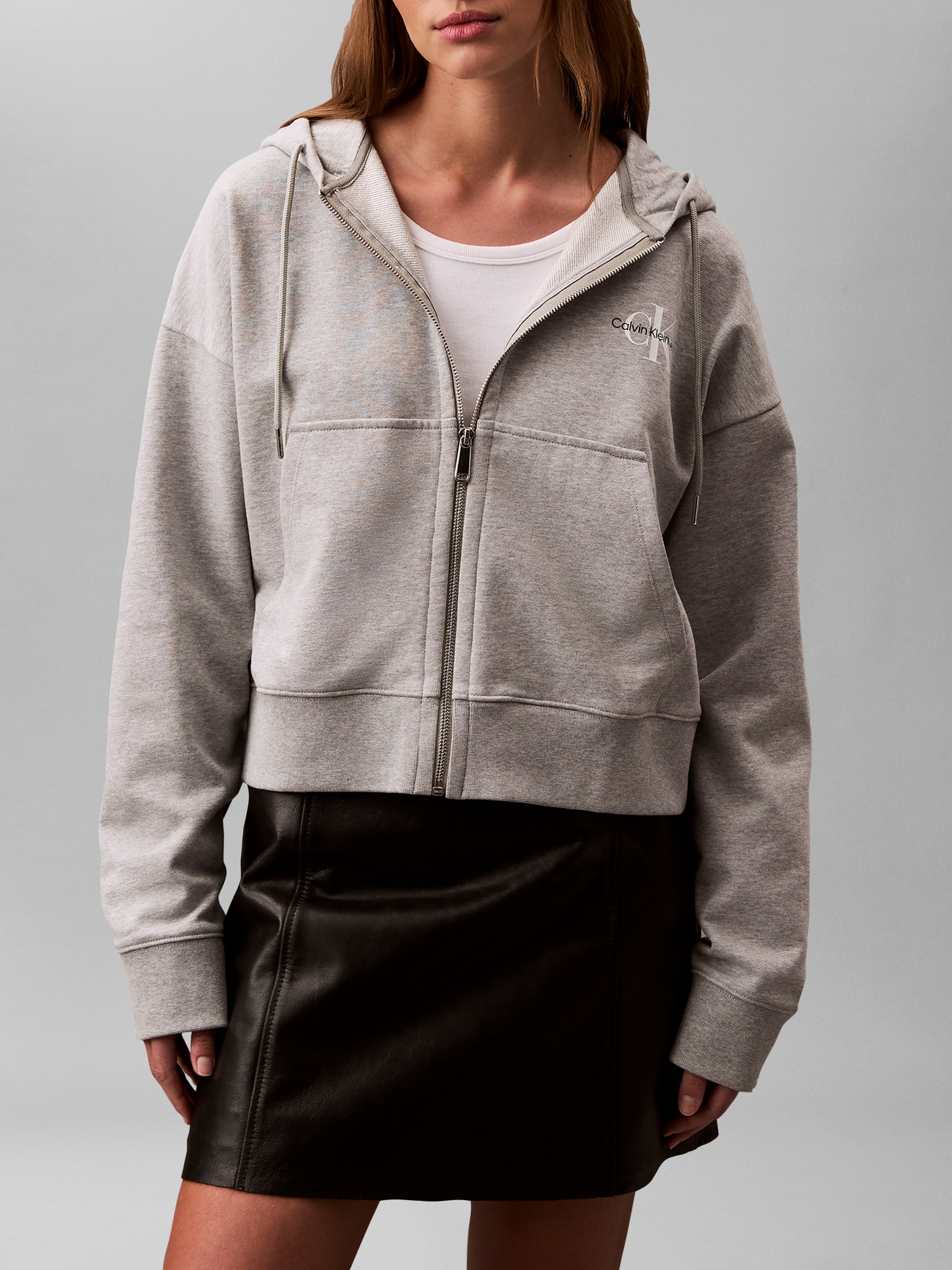 Calvin Klein Sweatjacke »MNLG FRNCH TRRY FZ B« Mit Rundhalsausschnitt