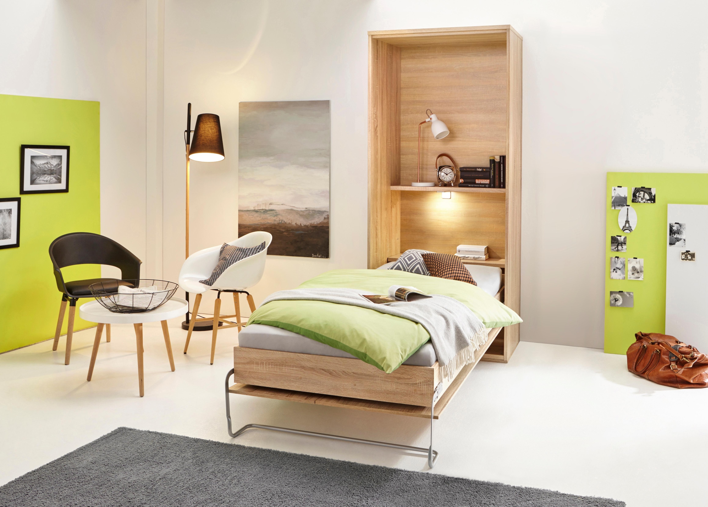 Bild von priess Schrankbett »Ancona«, mit Regal und LED-Beleuchtung
