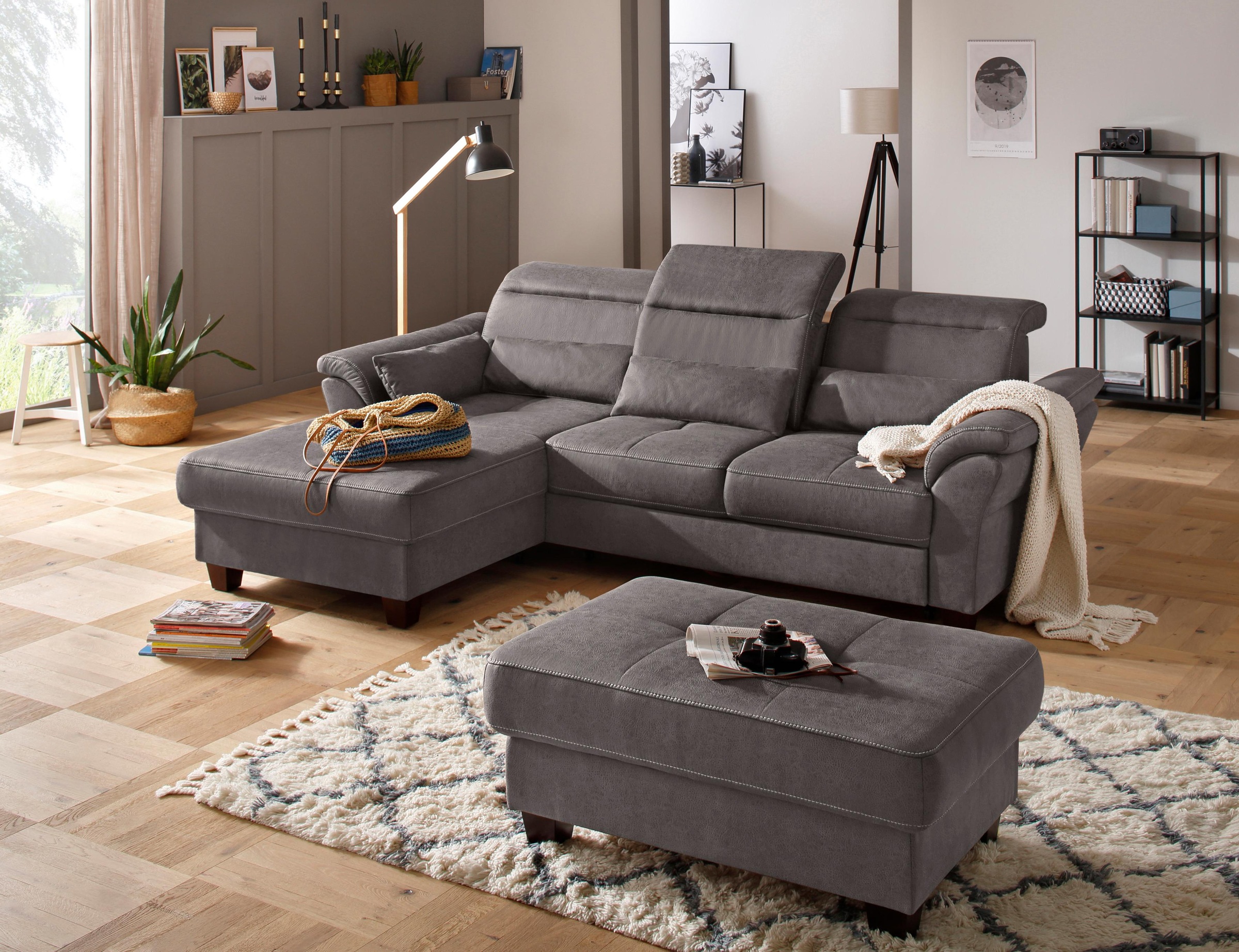 Home affaire Ecksofa »Solvei L-Form«, mit Recamierenabschluß und Sitztiefen günstig online kaufen