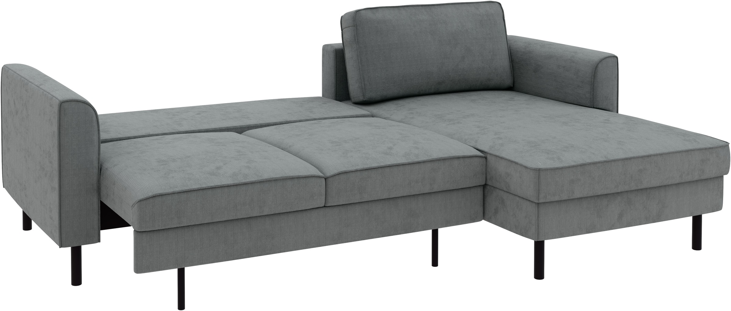Home affaire Ecksofa »Booster Couch wahlweise mit Schlaffunktion und Bettkasten-auch in Cord«, Recamiere beidseitig montierbar, Sofa in L-Form, 232 cm