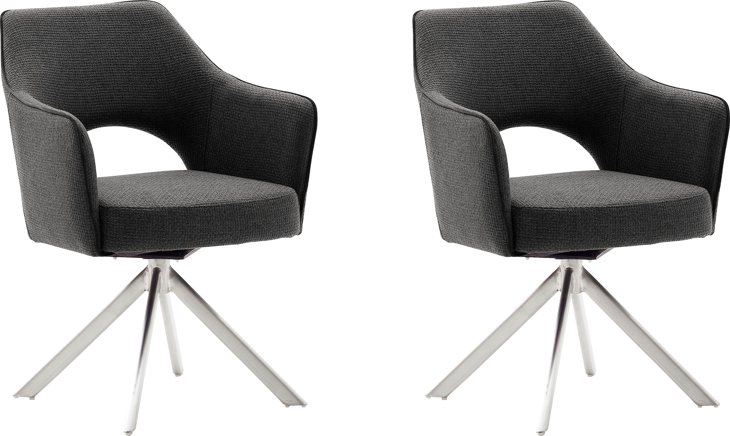 MCA furniture 4-Fußstuhl »Tonala«, (Set), 2 St., Velourstoff grob, (2er-Set günstig online kaufen