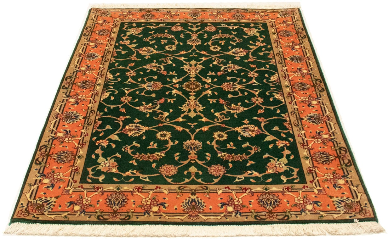 morgenland Teppich »Täbriz 50 Raj Teppich handgeknüpft grün«, rechteckig, h günstig online kaufen