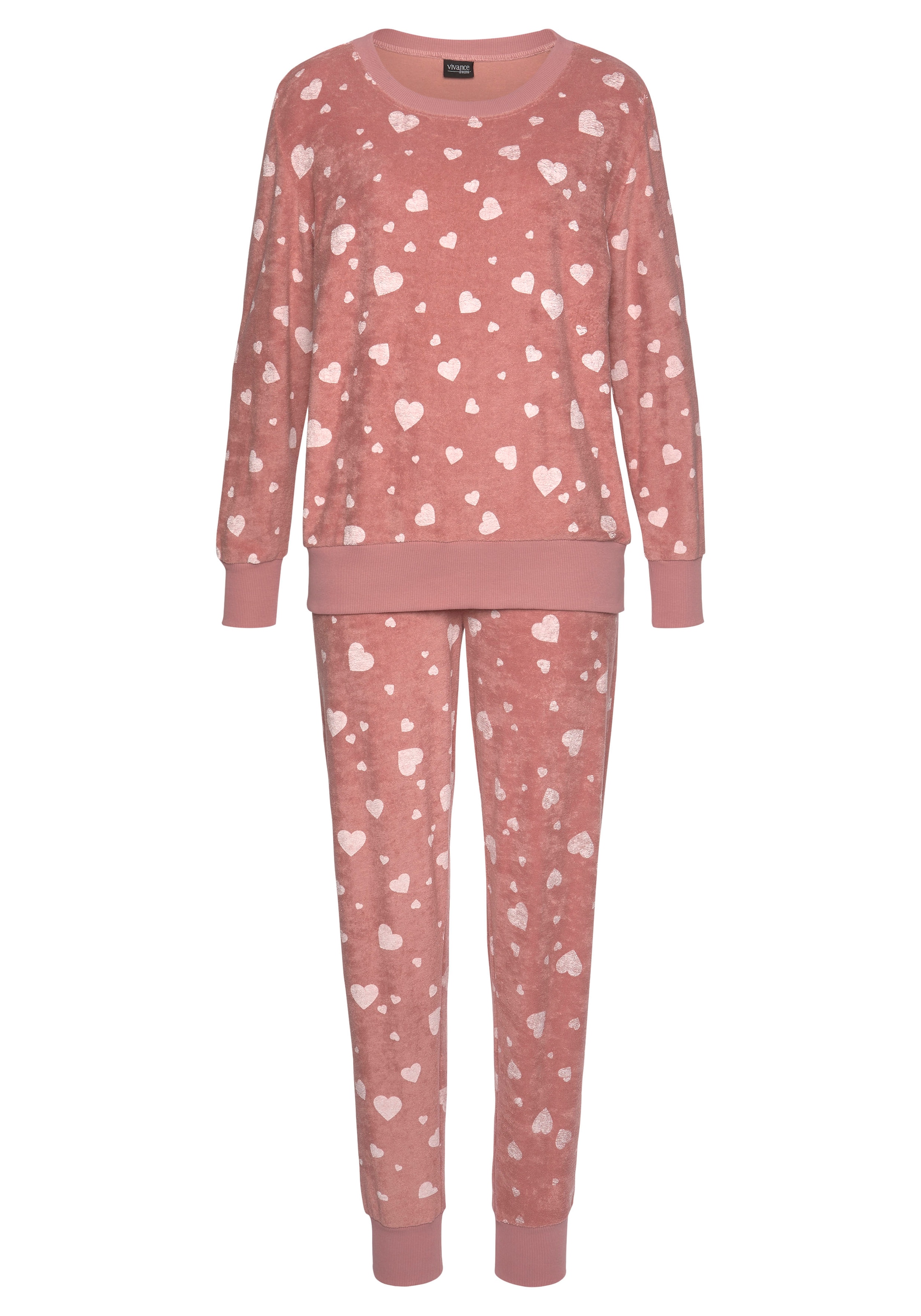 Vivance Dreams Pyjama, (2 tlg.), mit Alloverdruck