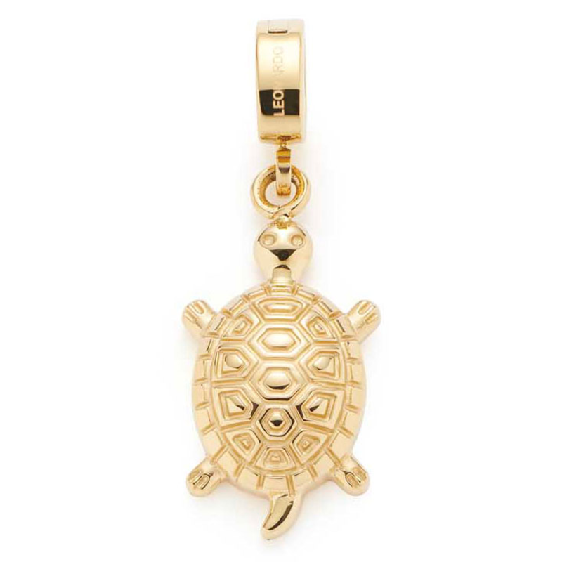 LEONARDO Charm-Einhänger »Mora Clip&Mix« gelbgoldfarben Charm-Anhänger mit stilisierter Schildkröte