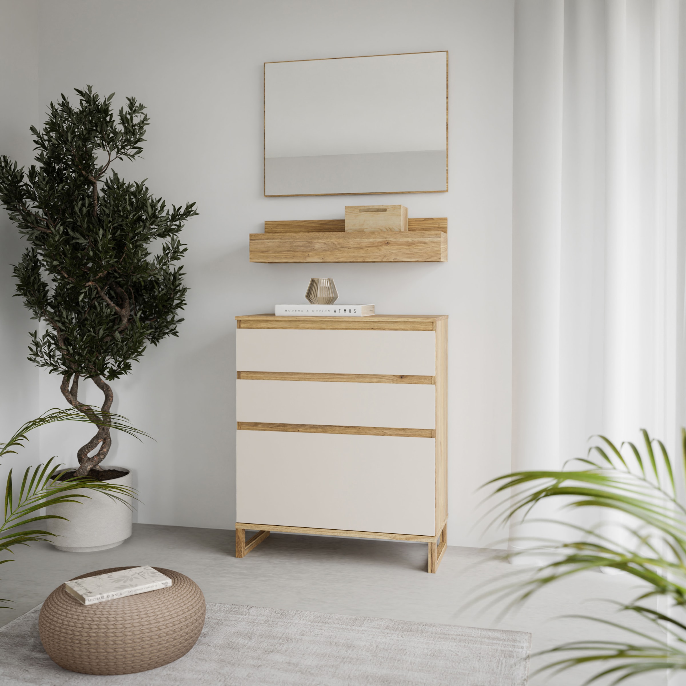 FORTE Garderoben-Set 3 Stk. tlg. günstig online kaufen