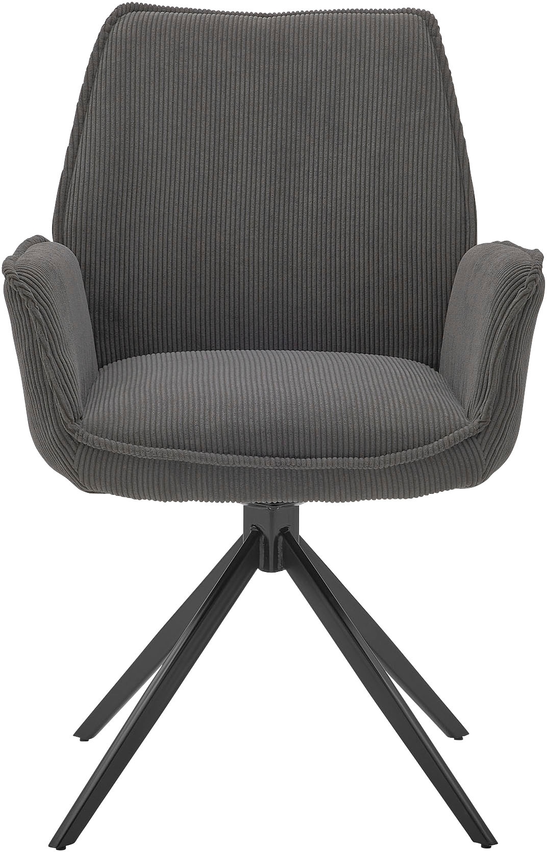Musterring Esszimmerstuhl »Tiama«, (Set), 2 St., Cord, Stativgestell aus Eisen schwarz, 180° drehbar, Stoff Cord oder Bouclé