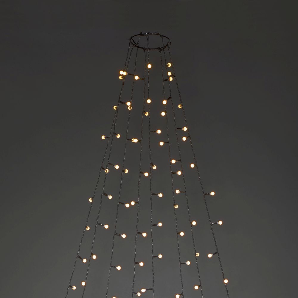 KONSTSMIDE LED-Baummantel »Weihnachtsdeko aussen, Christbaumschmuck«, Ring Ø 11, mit Globes, 8 Stränge à 30 Dioden, vormontiert, 240 Dioden