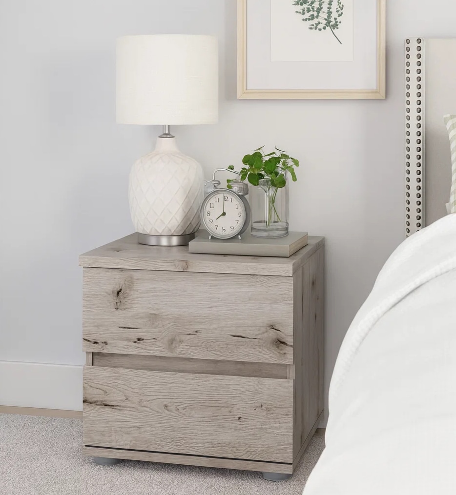 Home affaire Nachttisch »PRESSAC Nachtkommode mit 2 Schubladen, Set 2 Stücke« Set, zwei Stücke,  Set, 2 St., zwei Stücke, Nachtschränke, Maße B/T/H: 46,4/40,8/42,5cm