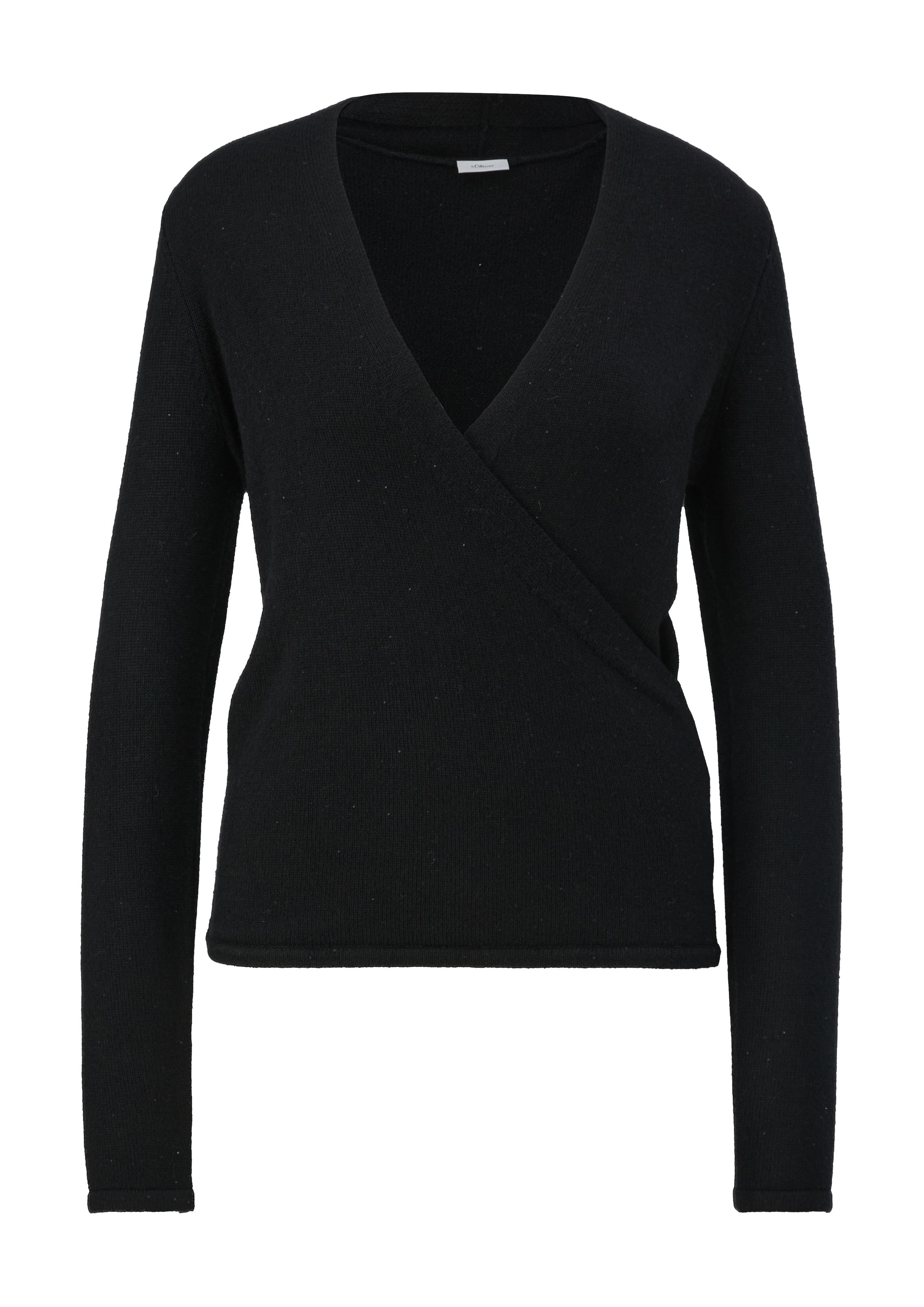 s.Oliver BLACK LABEL Strickpullover, in Wickel-Optik