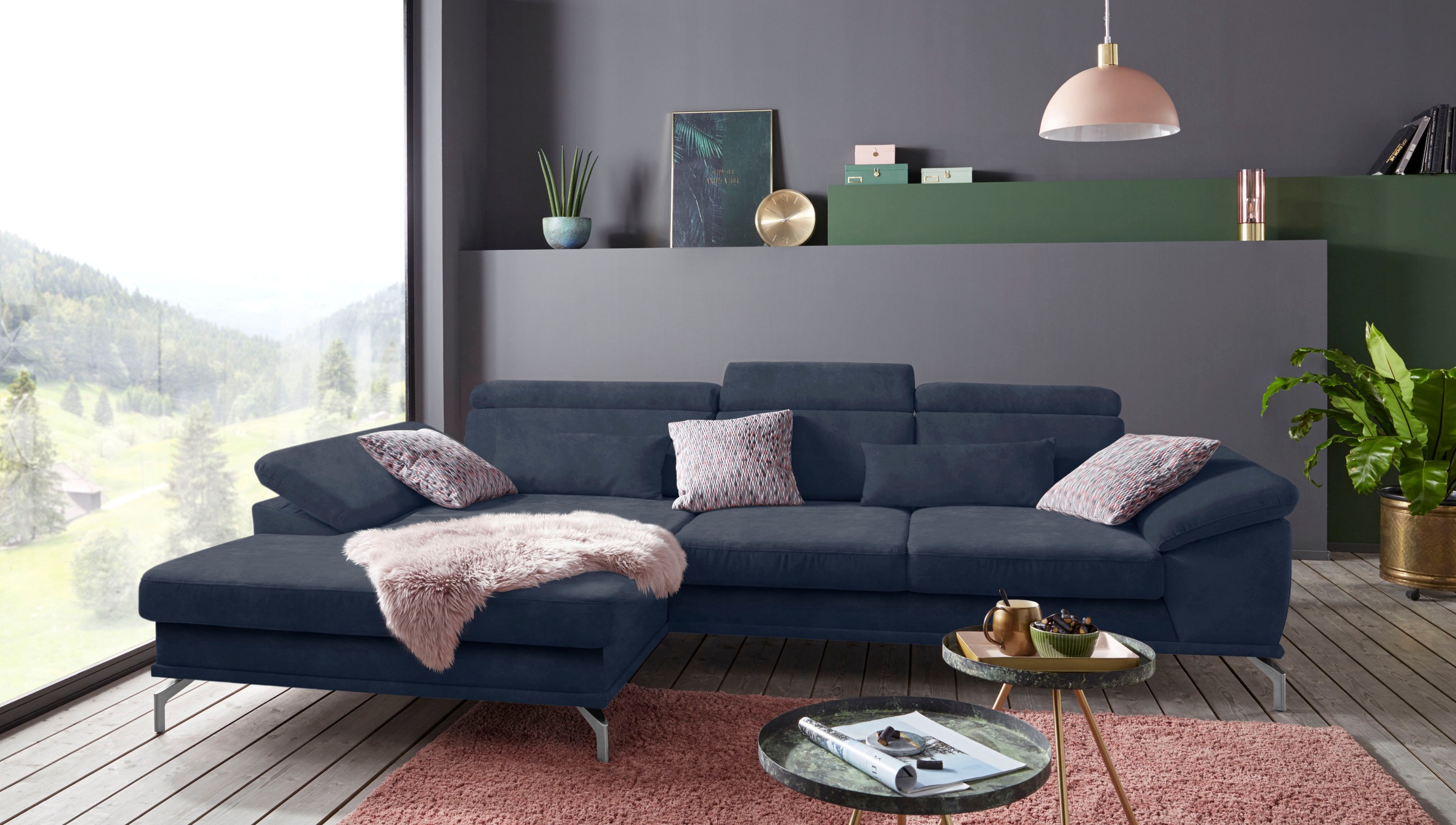 sit&more Ecksofa »Scorpio L-Form«, inklusive Sitztiefenverstellung, wahlweise mit Kopfverstellung