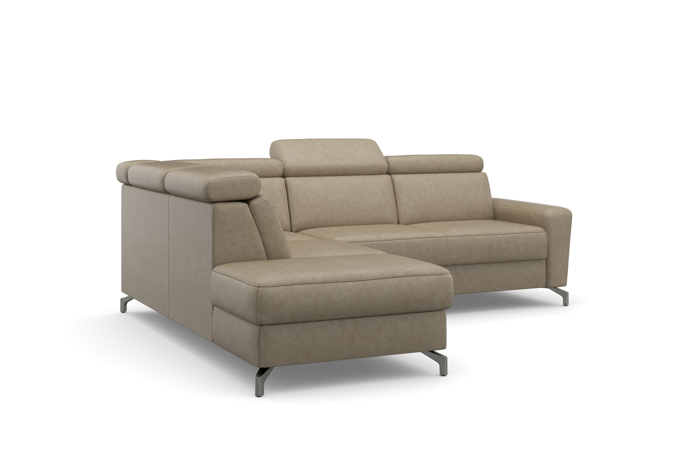 sit&more Ecksofa »Scarlett L-Form«, inklusive Kopfteilverstellung, wahlweise mit Bettfunktion, Bettkasten