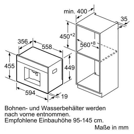BOSCH Einbau-Kaffeevollautomat »CTL636ES1«